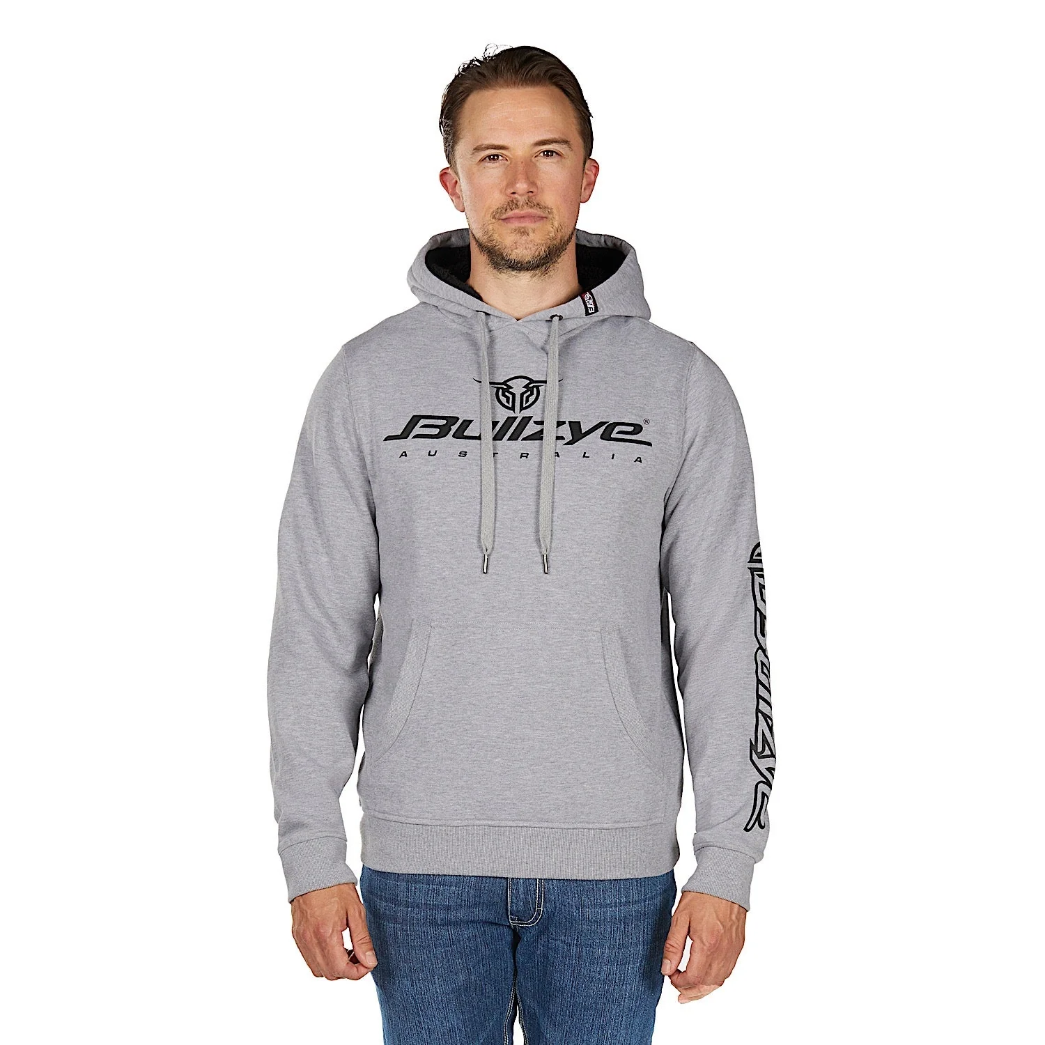 Bullzye Men's Determination Pullover Hoodie - Grey Marle - Image 2