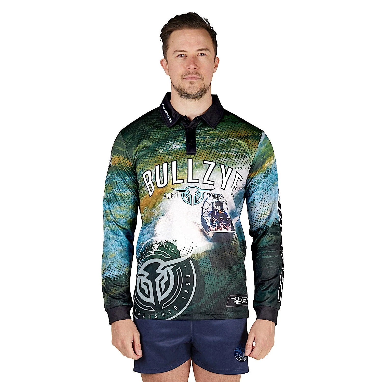 Bullzye Men's Rowdy Long Sleeve Fishing Shirt - Multi