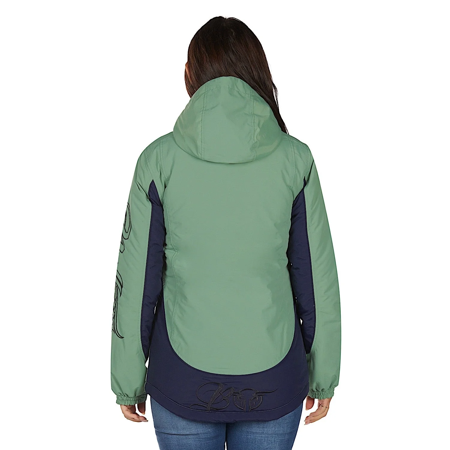 Bullzye Women's Carla Jacket - Navy / Moss - Image 4