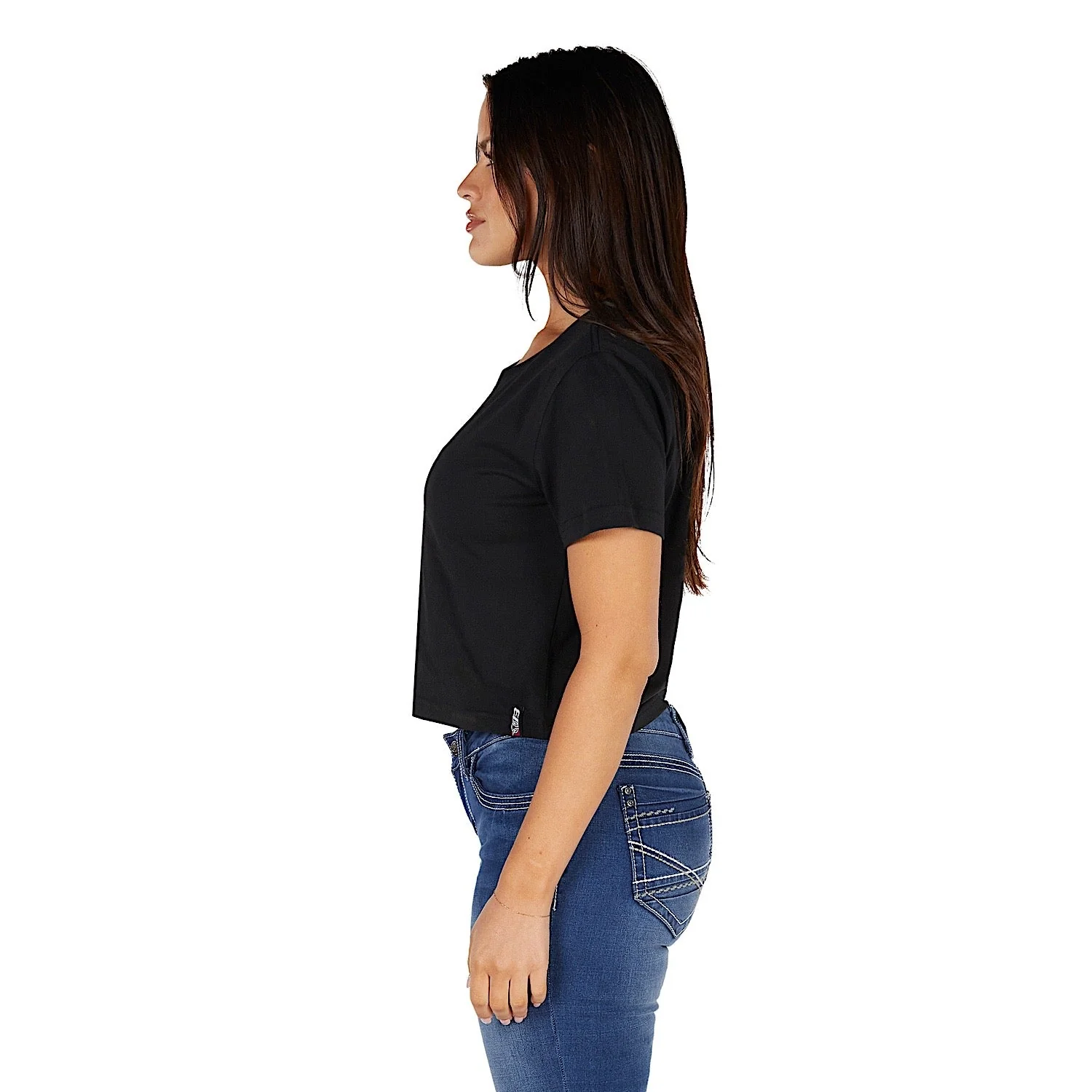 Bullzye Women's Evie Crop T Shirt - Black - Image 3
