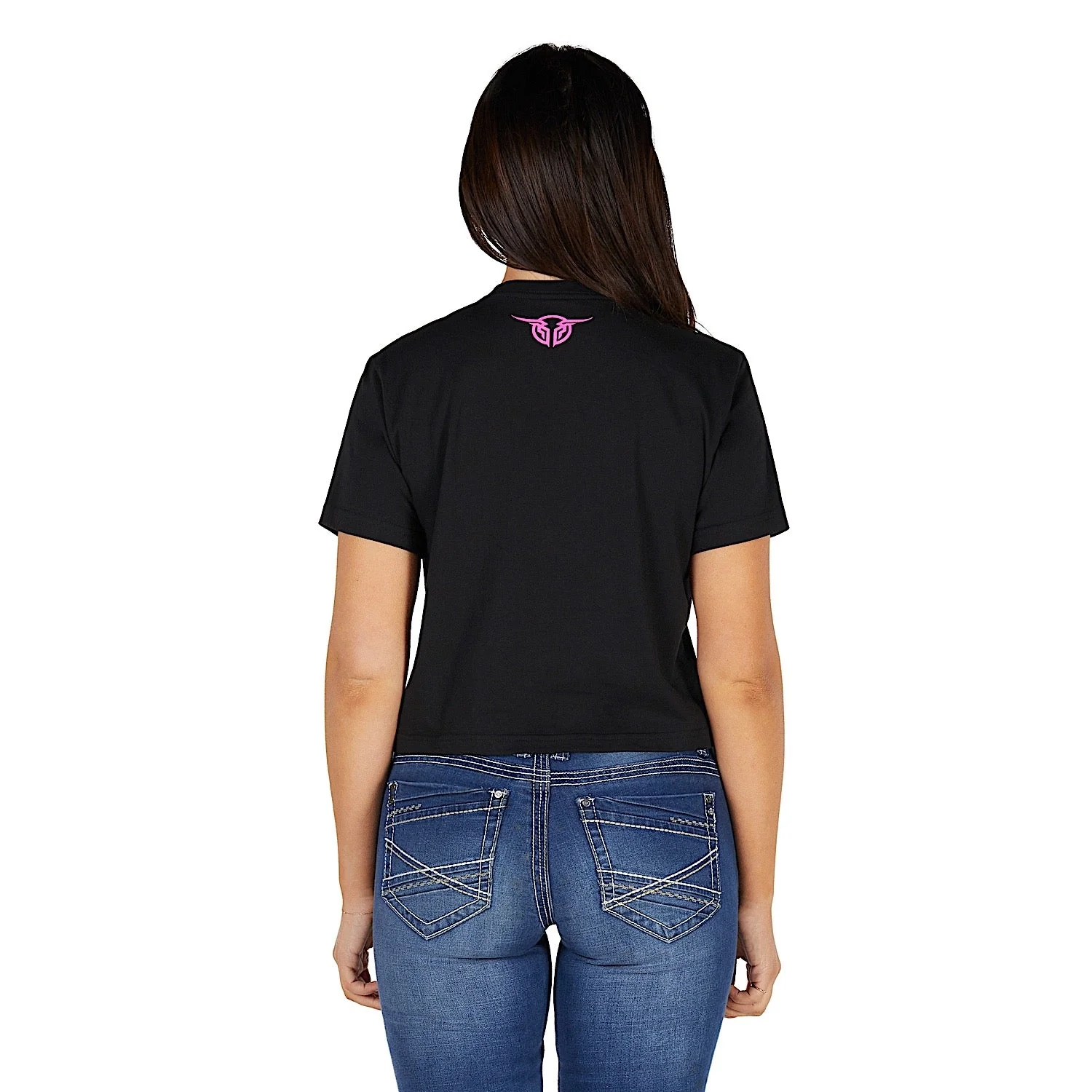 Bullzye Women's Evie Crop T Shirt - Black - Image 4
