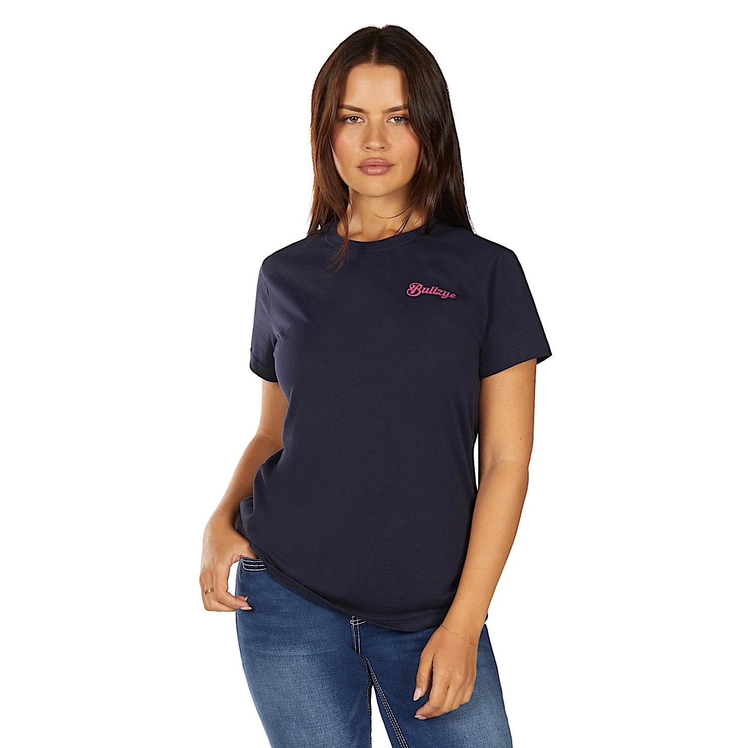 Bullzye Women's Vibes Short Sleeve T Shirt - Navy - Image 2