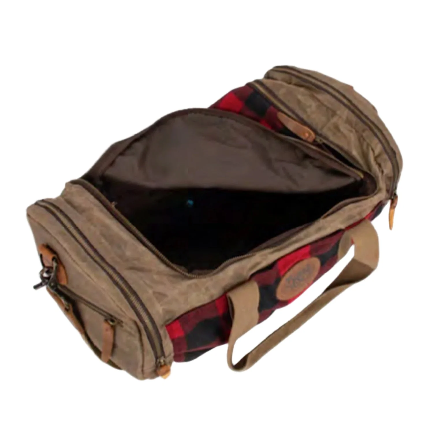 Burke & Wills Barton Carry Bag - Army Green / Check - Image 2