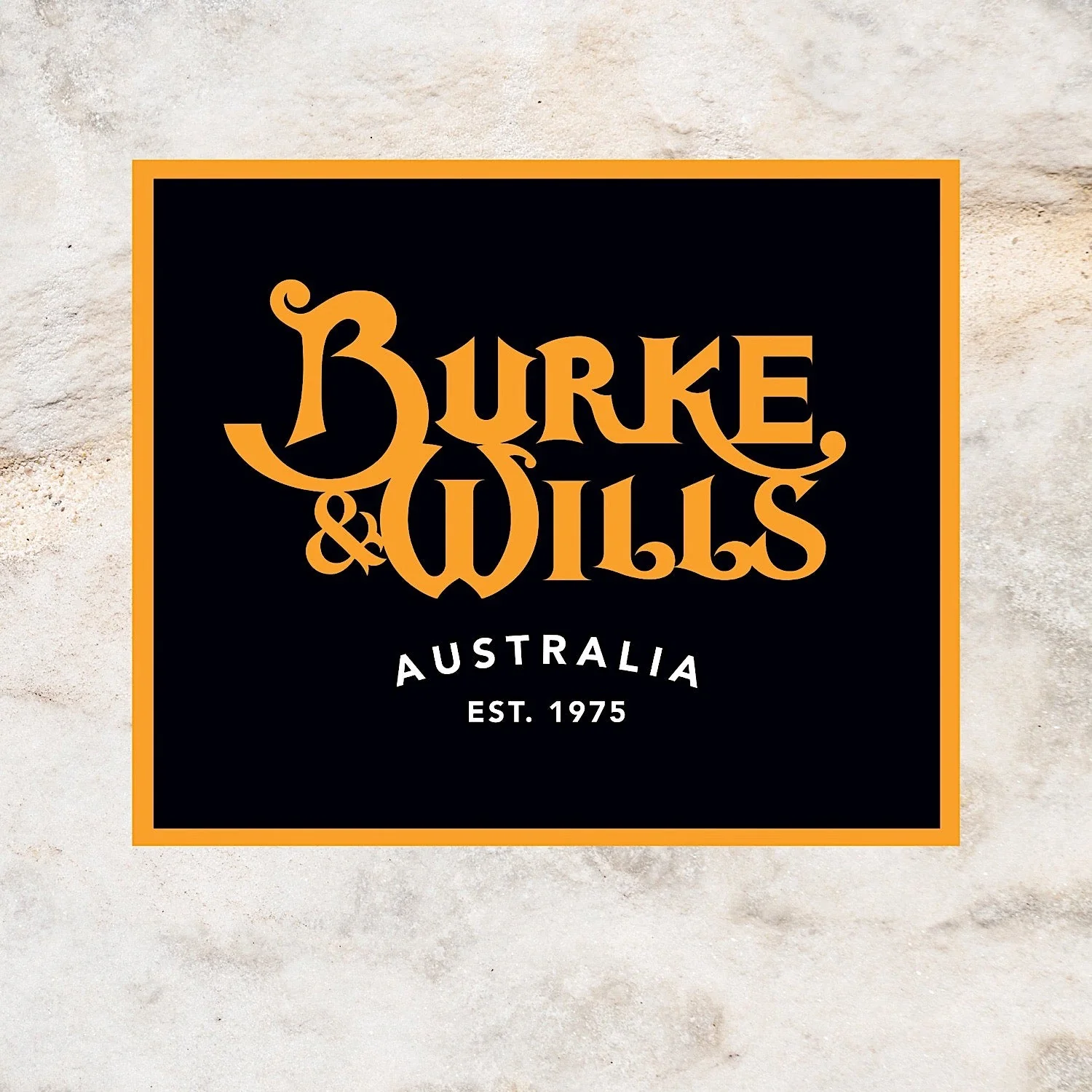 Burke & Wills Sticker 120 Black/Gold