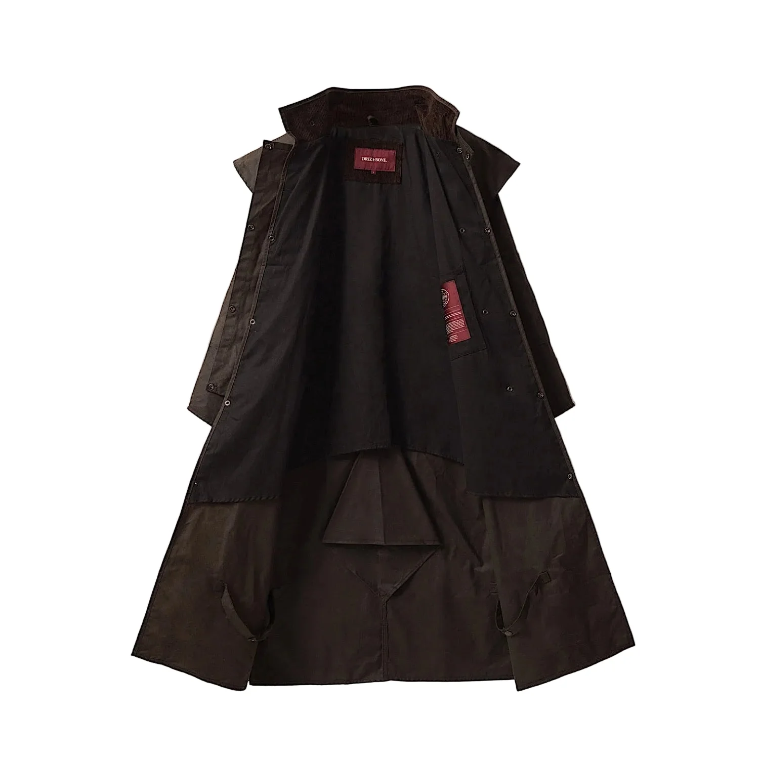Driza-Bone Heritage Rider Oilskin Coat - Brown - Image 2