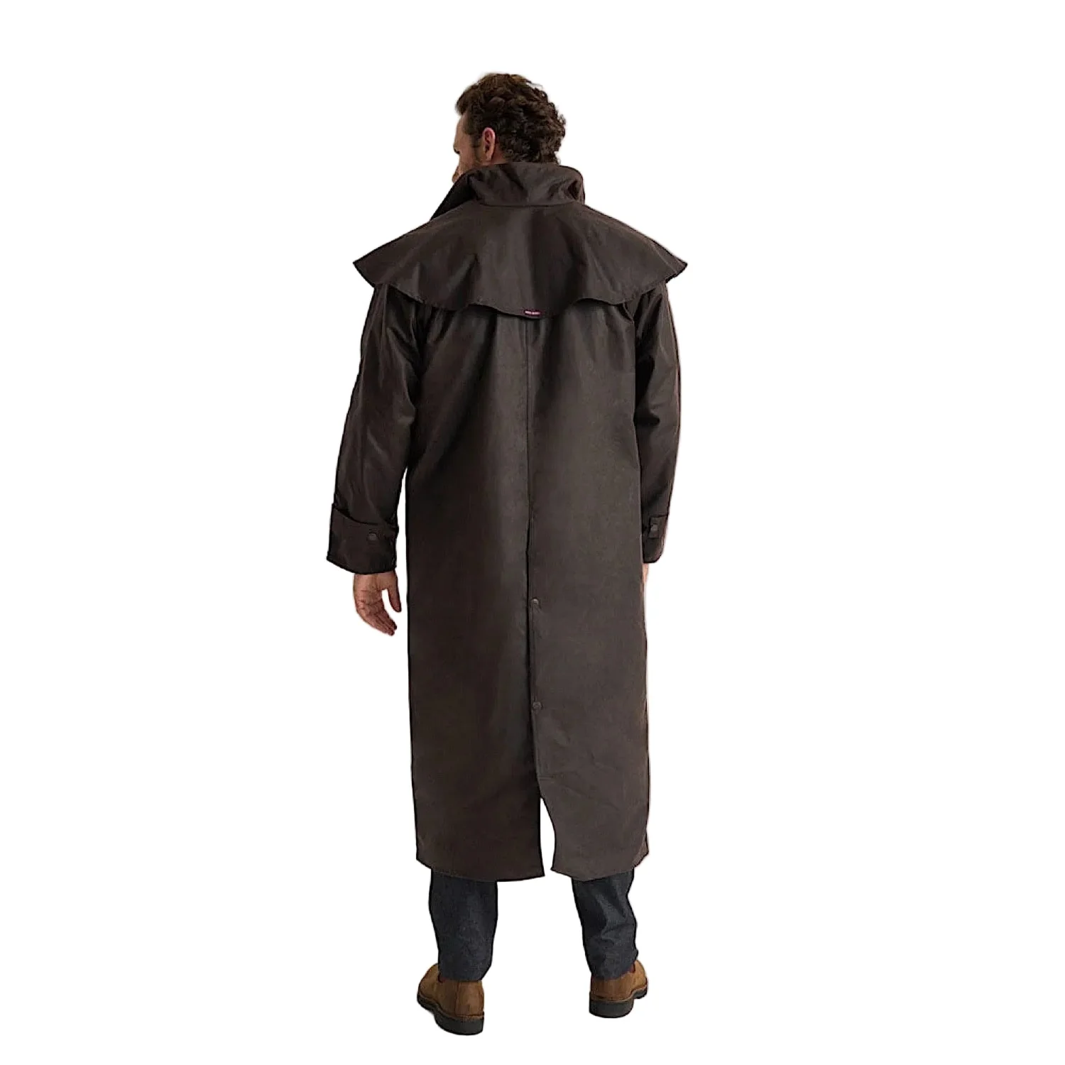 Driza-Bone Heritage Rider Oilskin Coat - Brown - Image 5