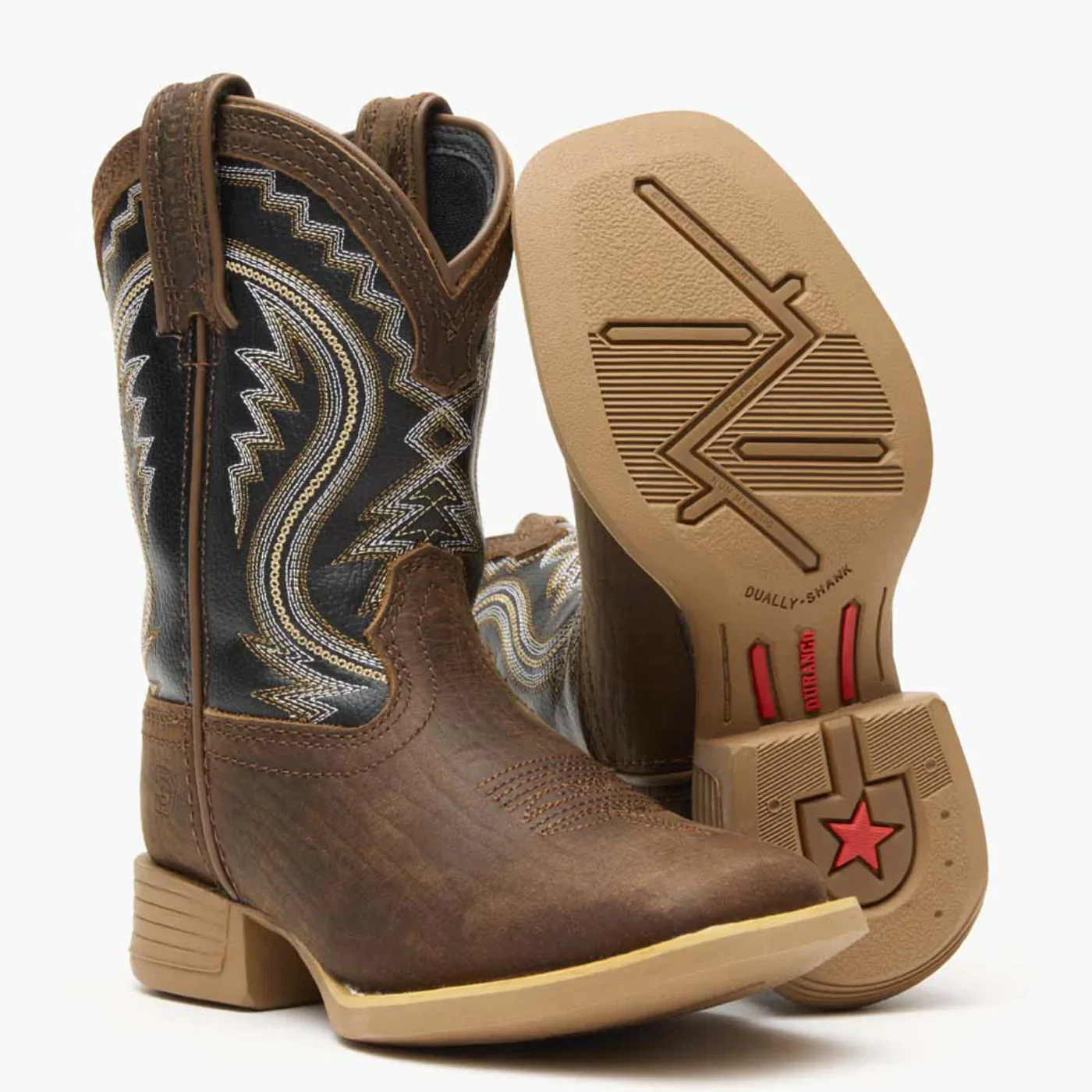 Durango Big Kid's Lil Rebel Pro Western Boot - Acorn / Black Onyx - Image 2