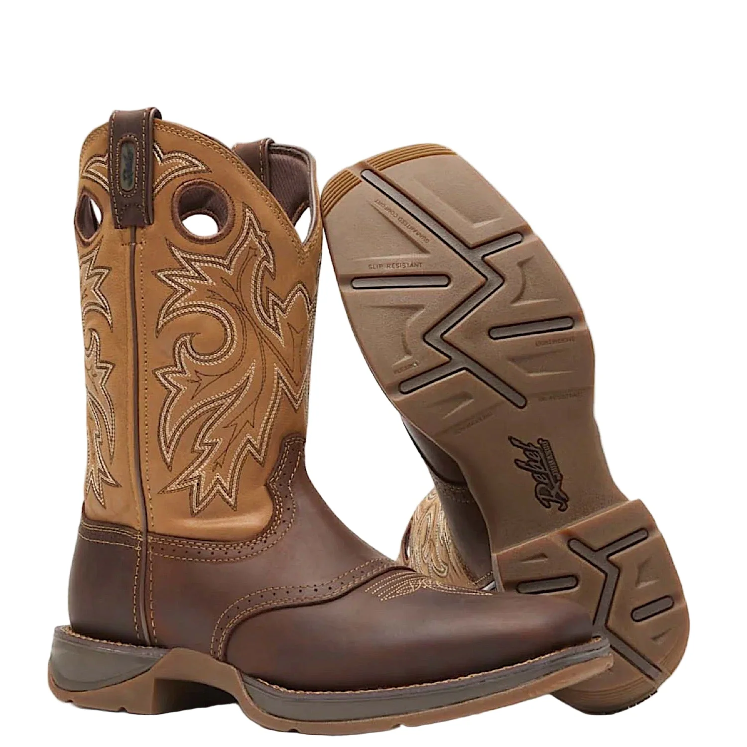 Durango Men's Rebel Saddle Up Western Boot - Brown/Tan - Image 3