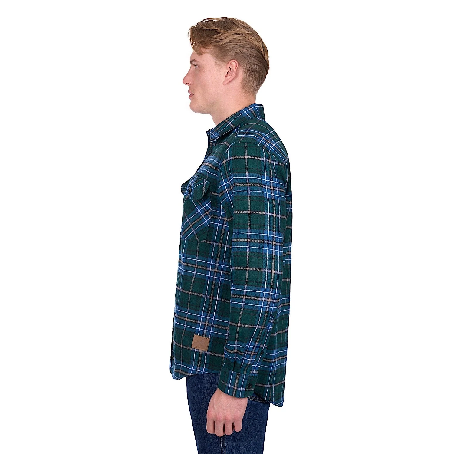 Dux-Bak by Thomas Cook Men's Jace Thermal Shirt - Green/Steel - Image 3