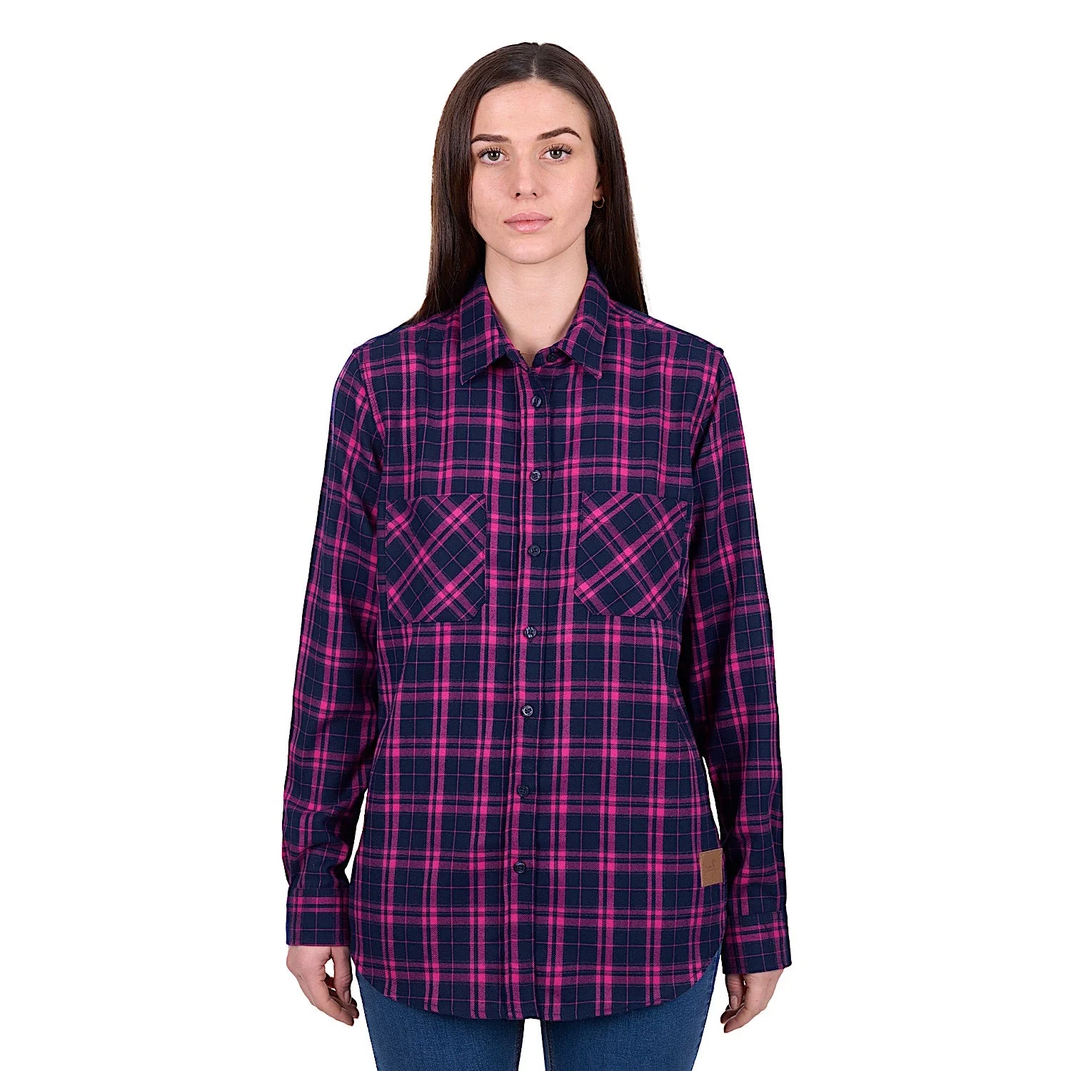 Dux-Bak by Thomas Cook Women's Sybel Thermal Shirt - Pink/Navy - Image 2