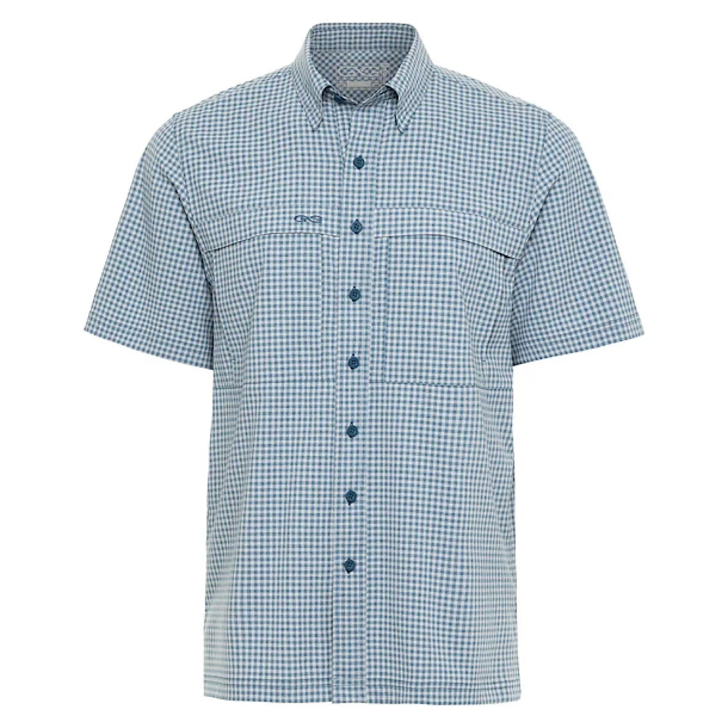 GameGuard Men's Shirt Short Sleeve Button Down - Wahoo TekCheck