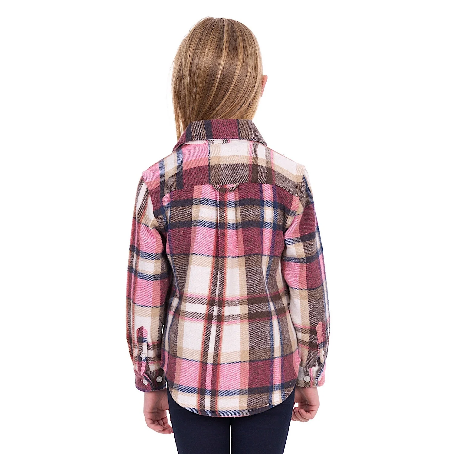Hard Slog Girl's Ori Thermal Shirt - Pink/Tan - Image 4