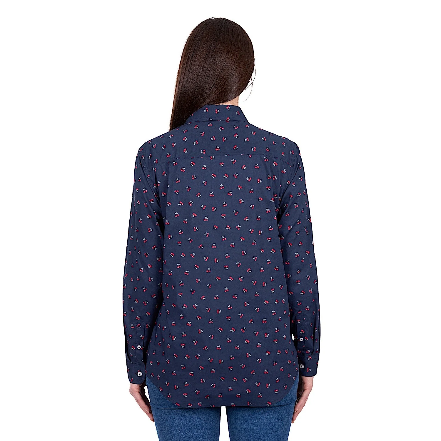 Hard Slog Women's Cherry 1/2 Placket Shirt - Dark Navy - Image 4