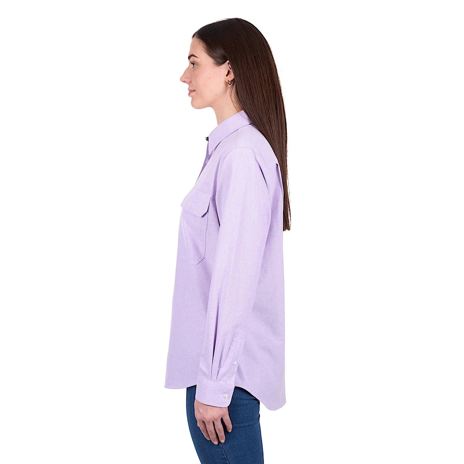 Hard Slog Women's Ginny 1/2 Placket Shirt - Lavender - Image 3