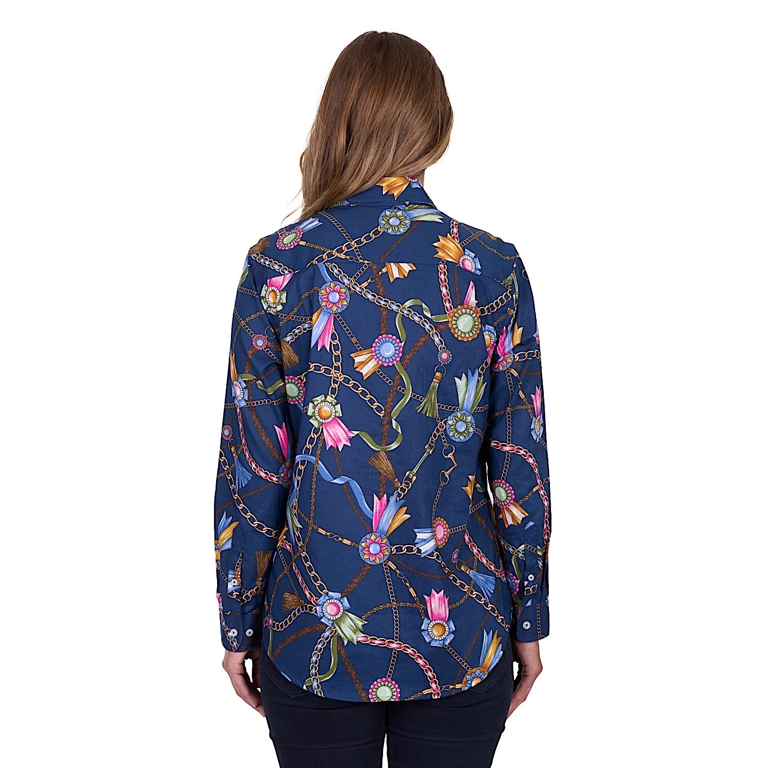 Hard Slog Women's Jolie Full Placket Long Sleeve Shirt - Navy - Image 4