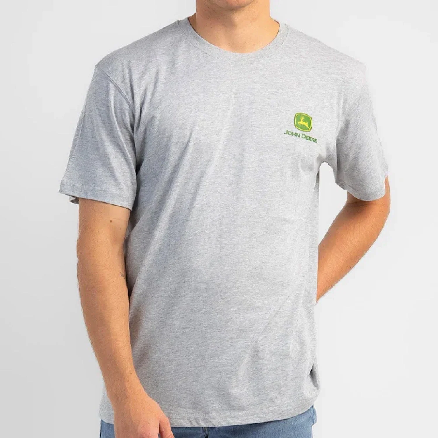 John Deere Logo Tee - Oxford Grey