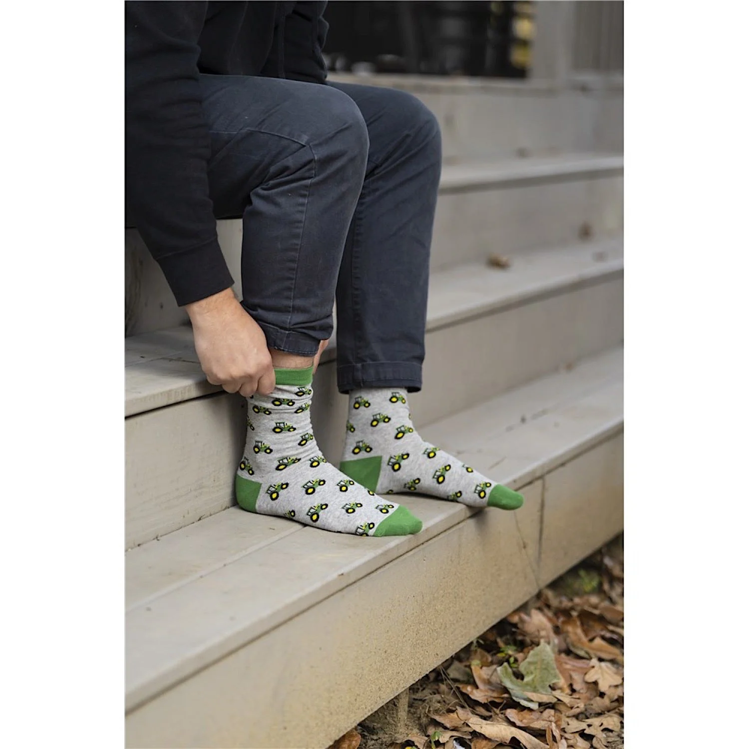 John Deere Tractor Row Fashion Socks Crew 2 Pack - Image 5