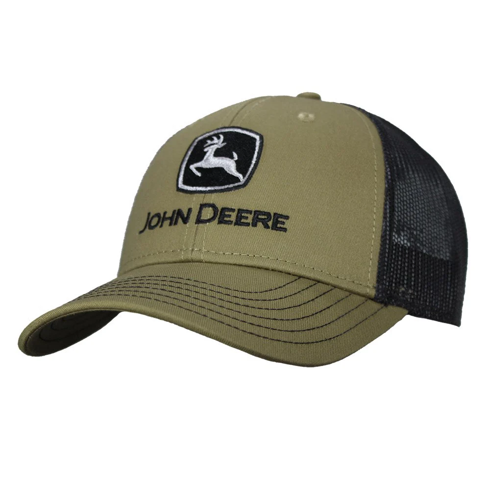 John Deere Twill/Trucker Mesh Cap - Olive