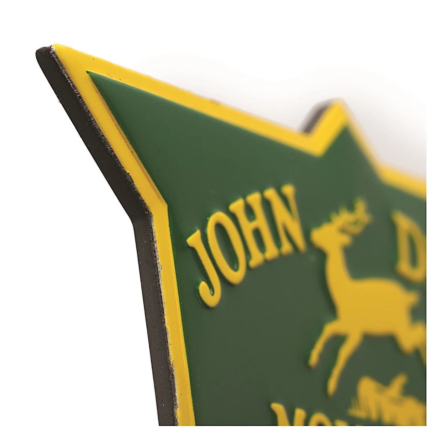 John Deere Vintage Badge Embossed Metal Magnet - Small - Image 2