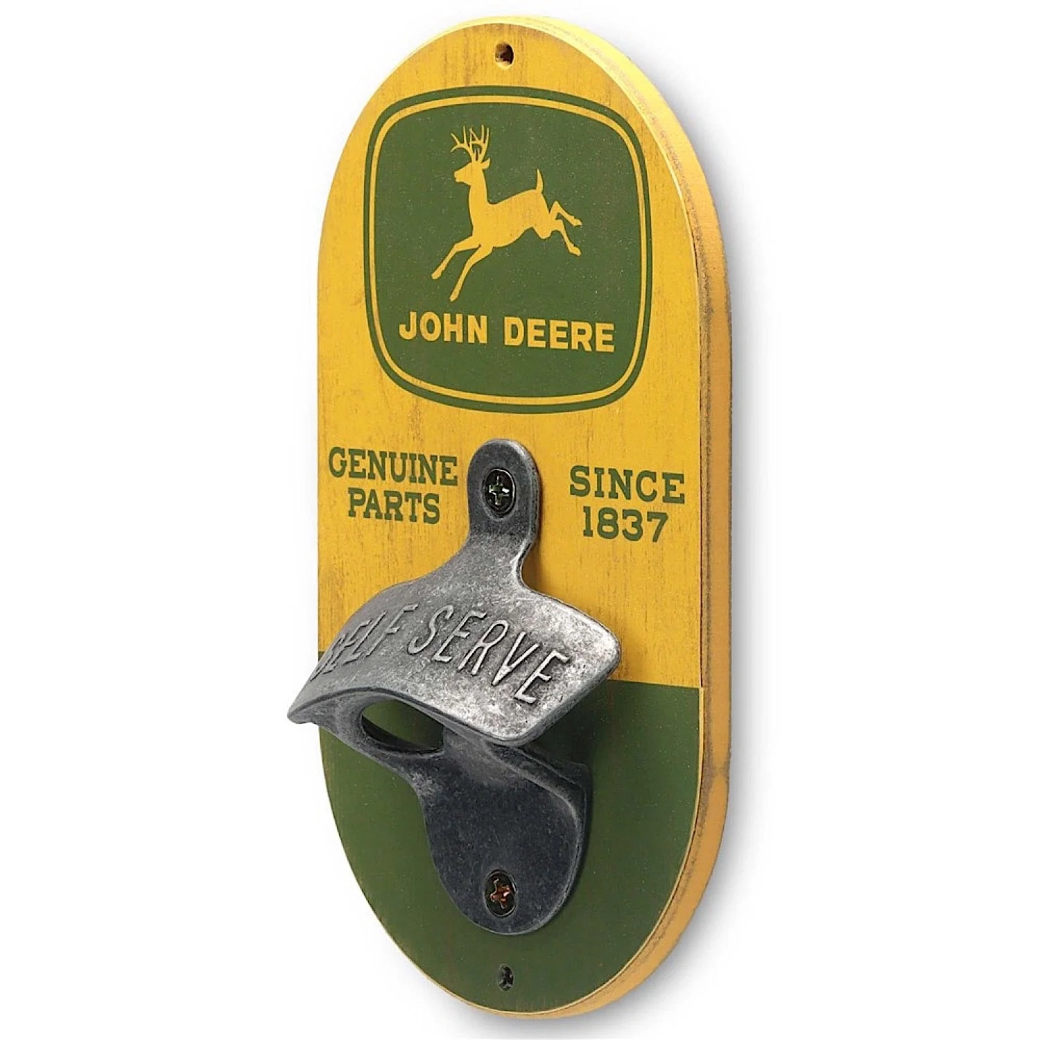 John Deere Wooden Wall Mounted Bottle Opener - Image 3