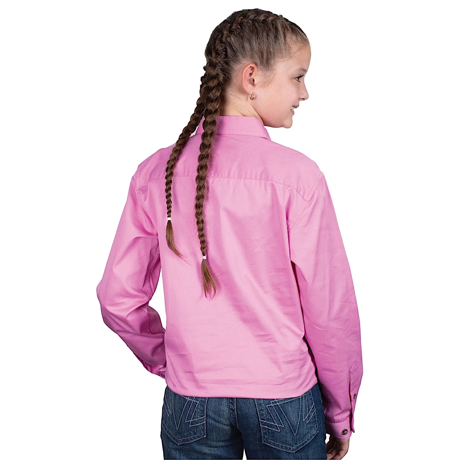 Just Country Girl's Kenzie Half Button Work Shirt - Musk - Image 2