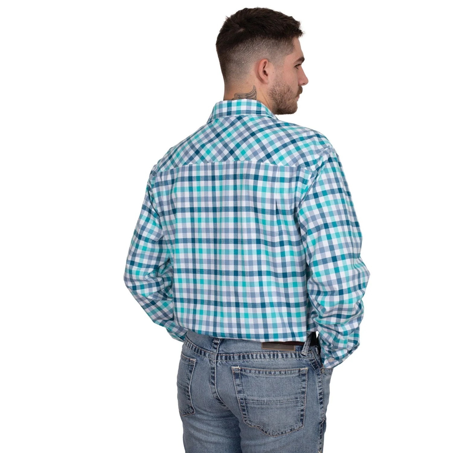 Just Country Men's Austin Full Button Print Workshirt - Image 2