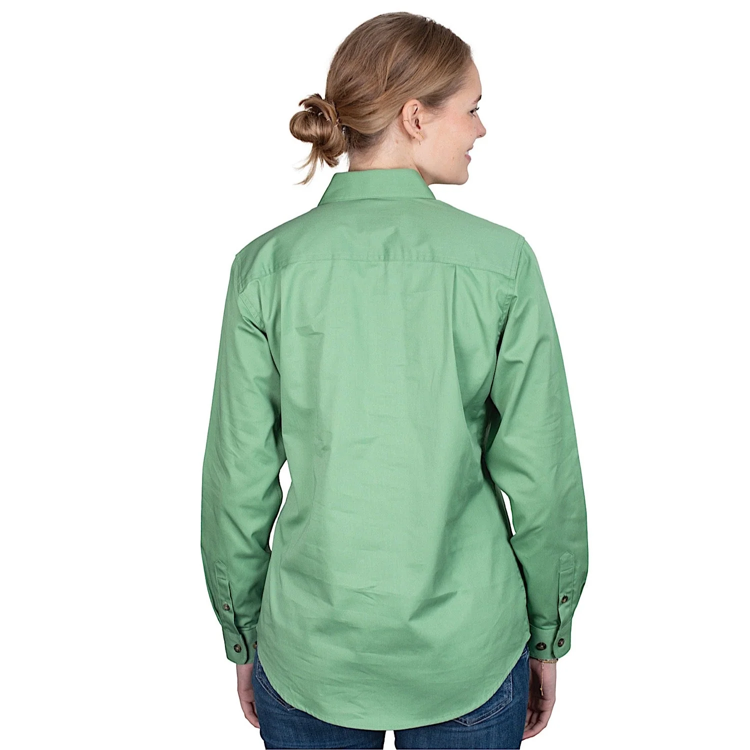 Just Country Women's Jahna Half Button Work Shirt - Jade - Image 2