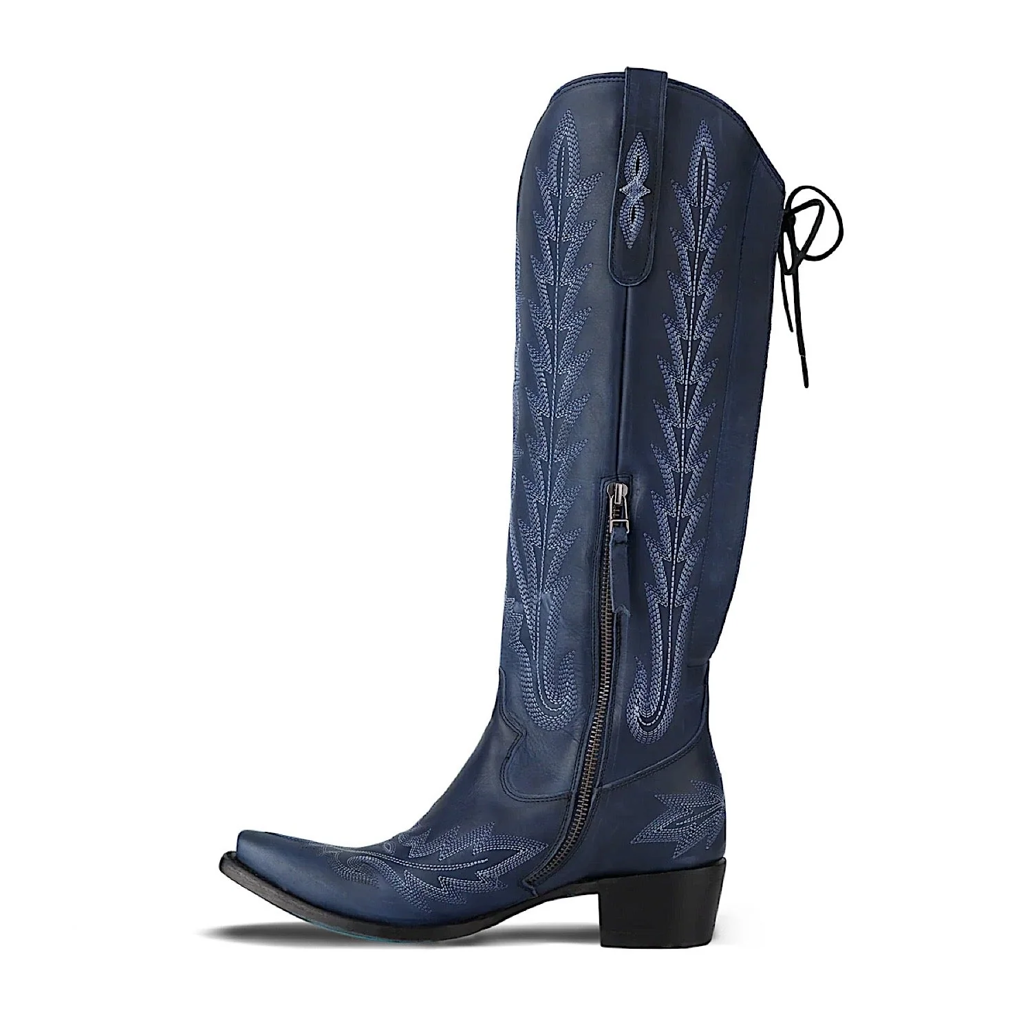Lane Boots Lexington Knee High Corset - Midnight Navy - Image 5
