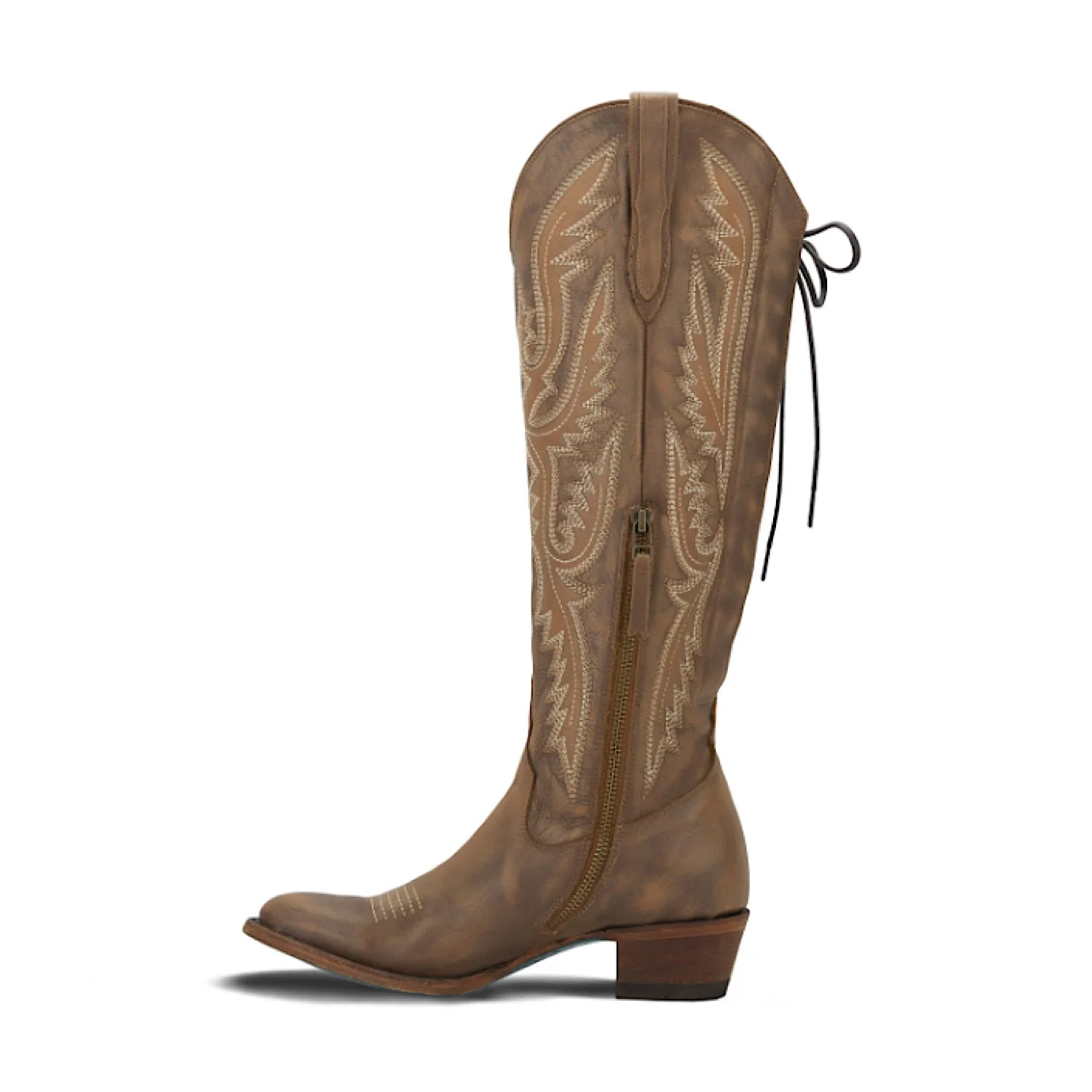 Lane Boots Monica Knee High Corset - Oiled Saddle - Image 5