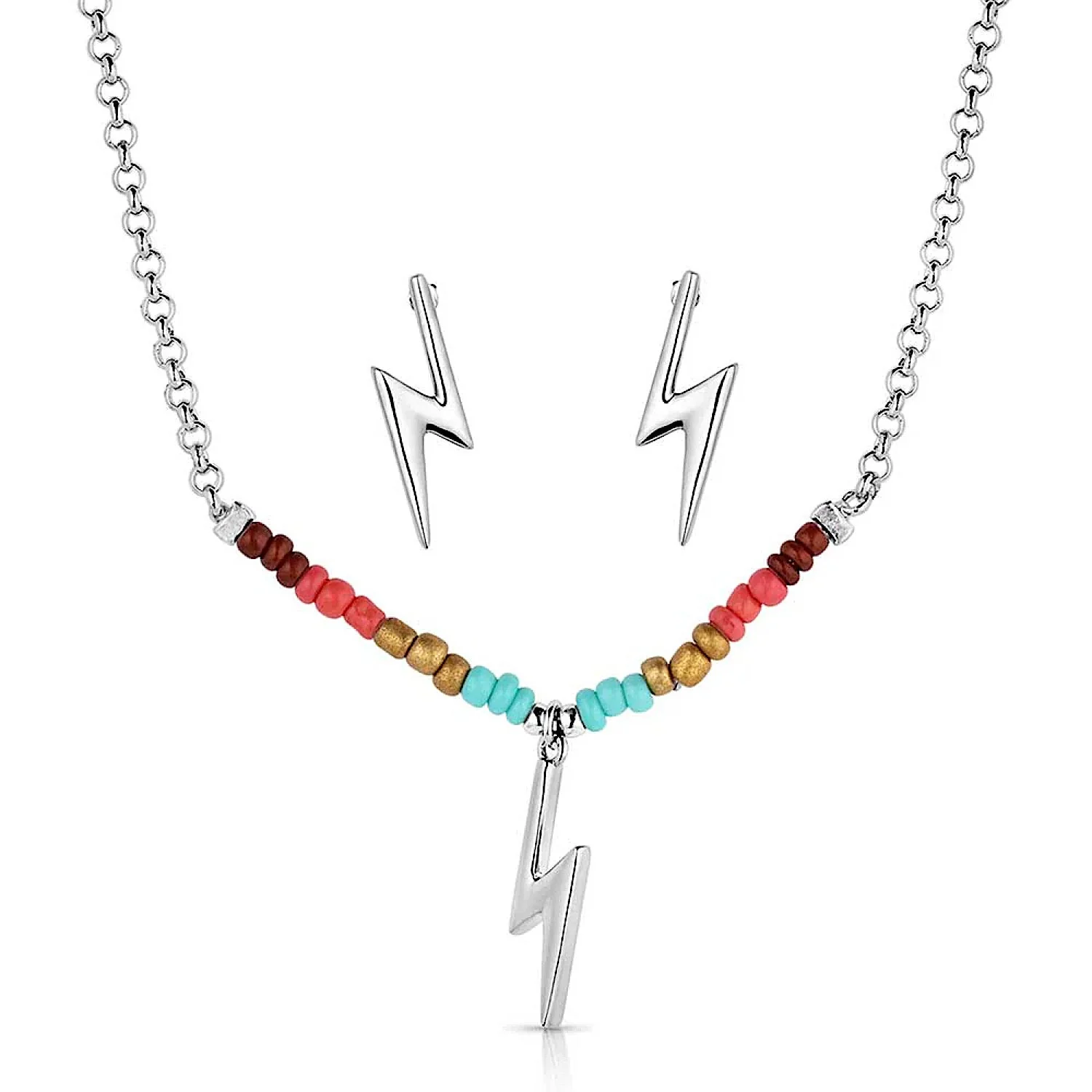 Montana Silversmiths Colourstruck Lightning Bolt Beaded Jewellery Set