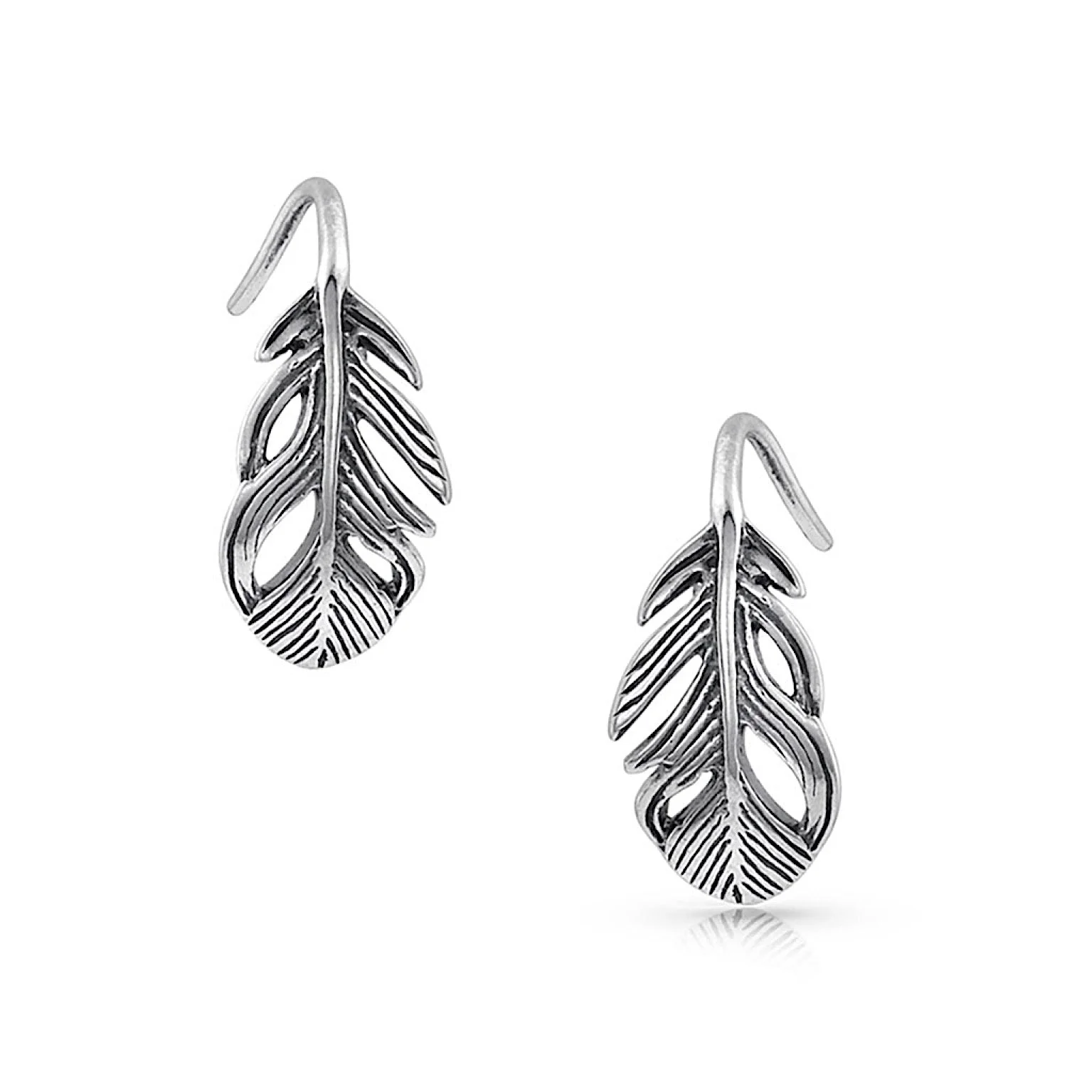 Montana Silversmiths Tiny Feather Hook Earrings