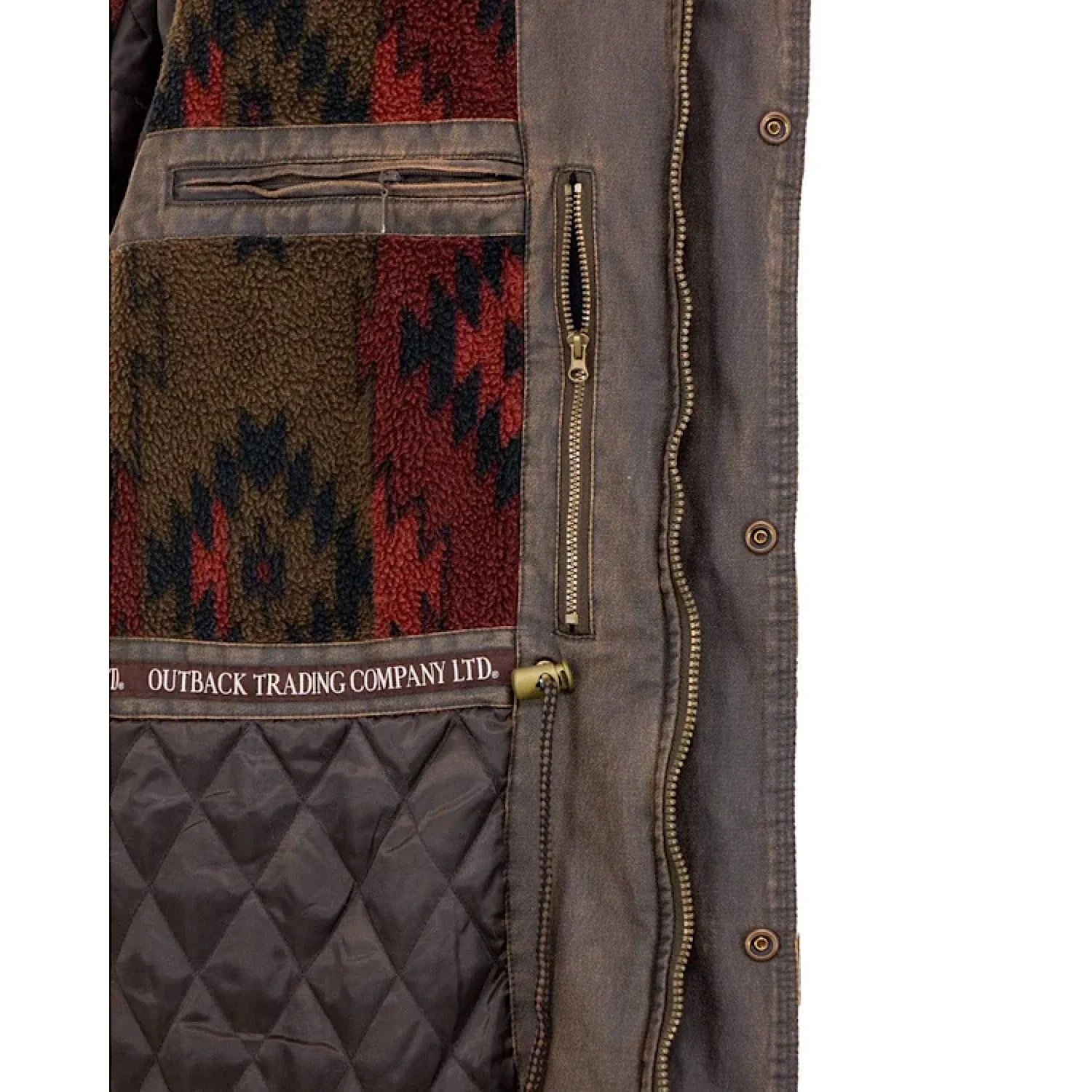 Outback Trading Mens Ranchers Jacket Brown - Image 5