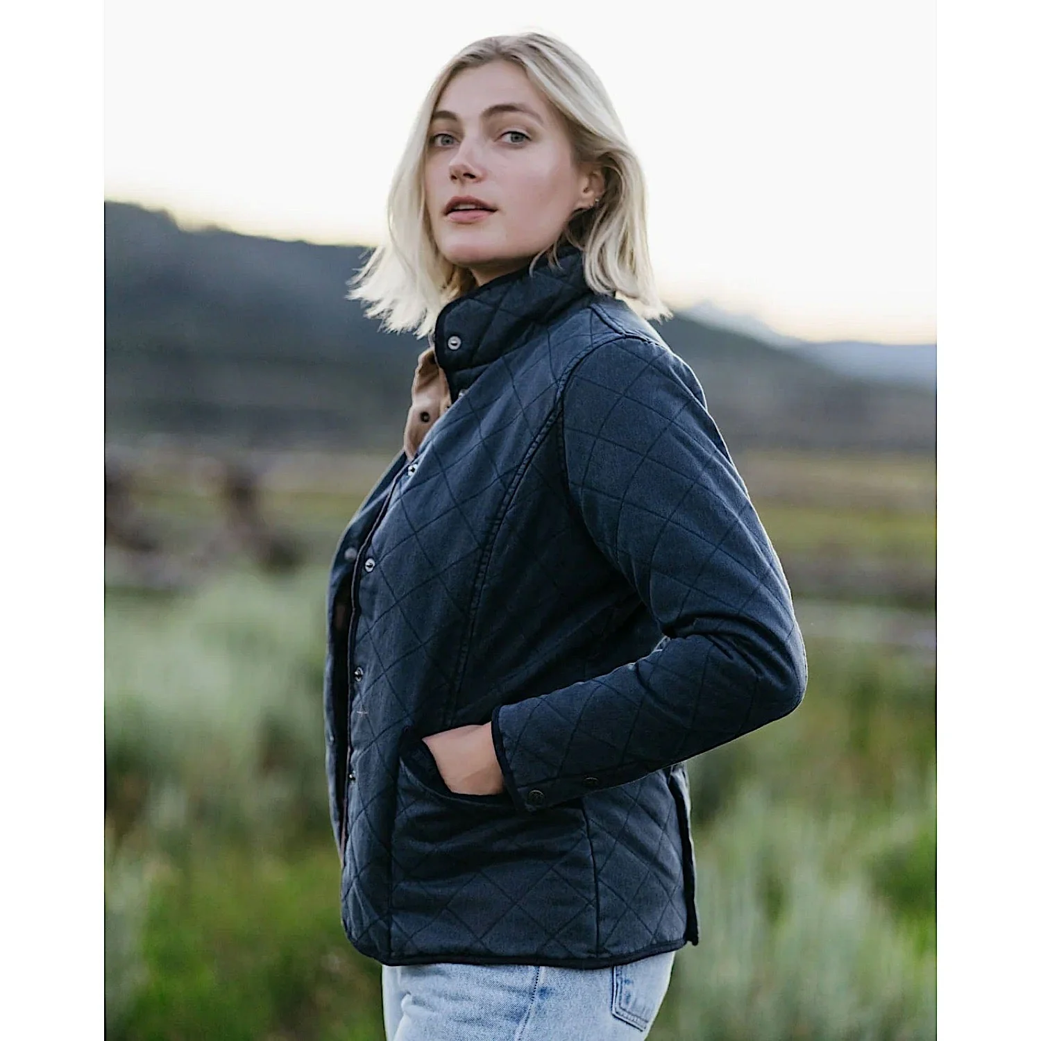 Outback Trading Women's Canyonland Barn Jacket - Navy - Image 3