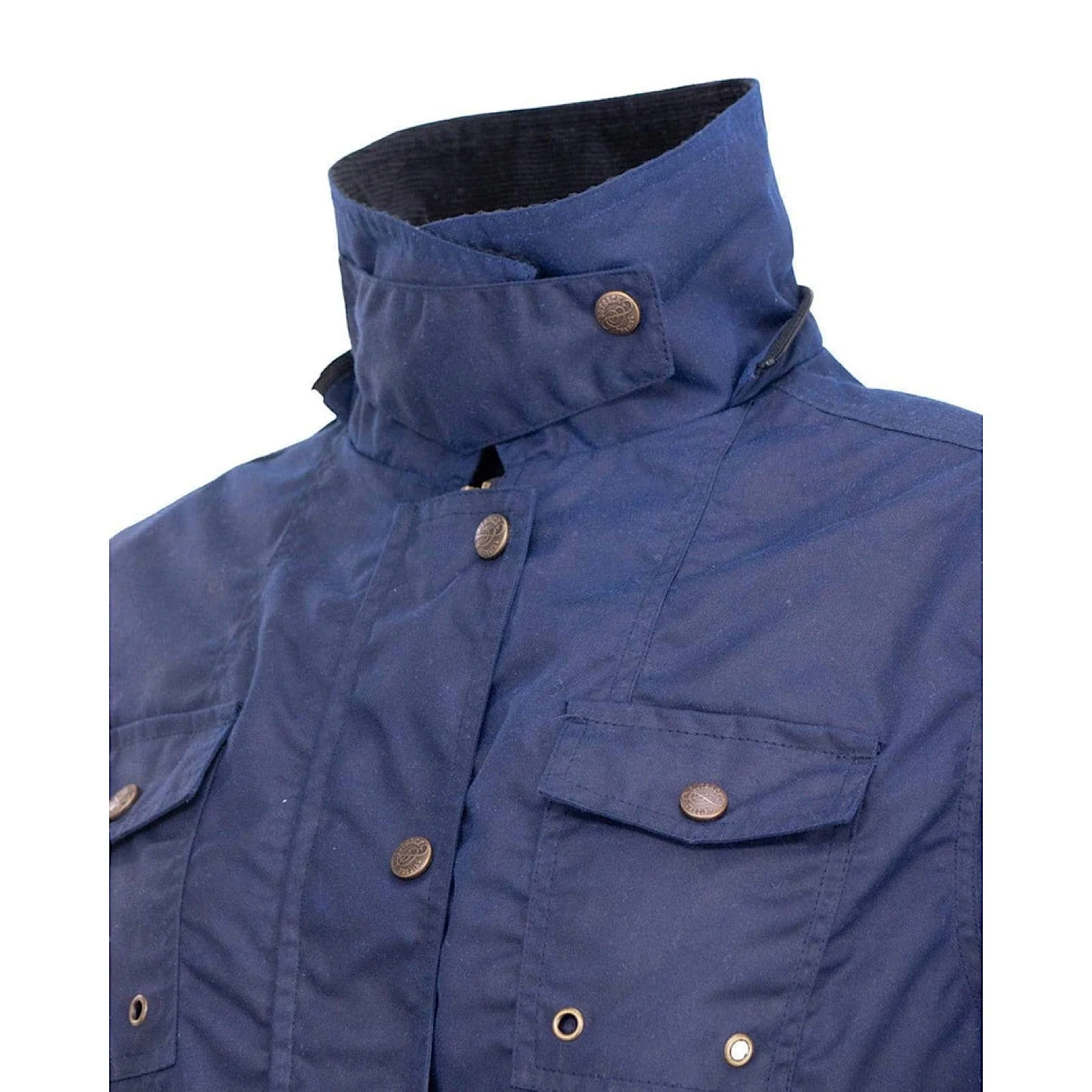 Outback Trading Womens Jill-A-Roo Oilskin Jacket Navy - Image 2