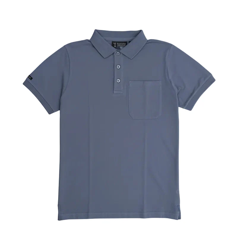 Pilbara Men's Classic Pocket Polo - Bluesteel