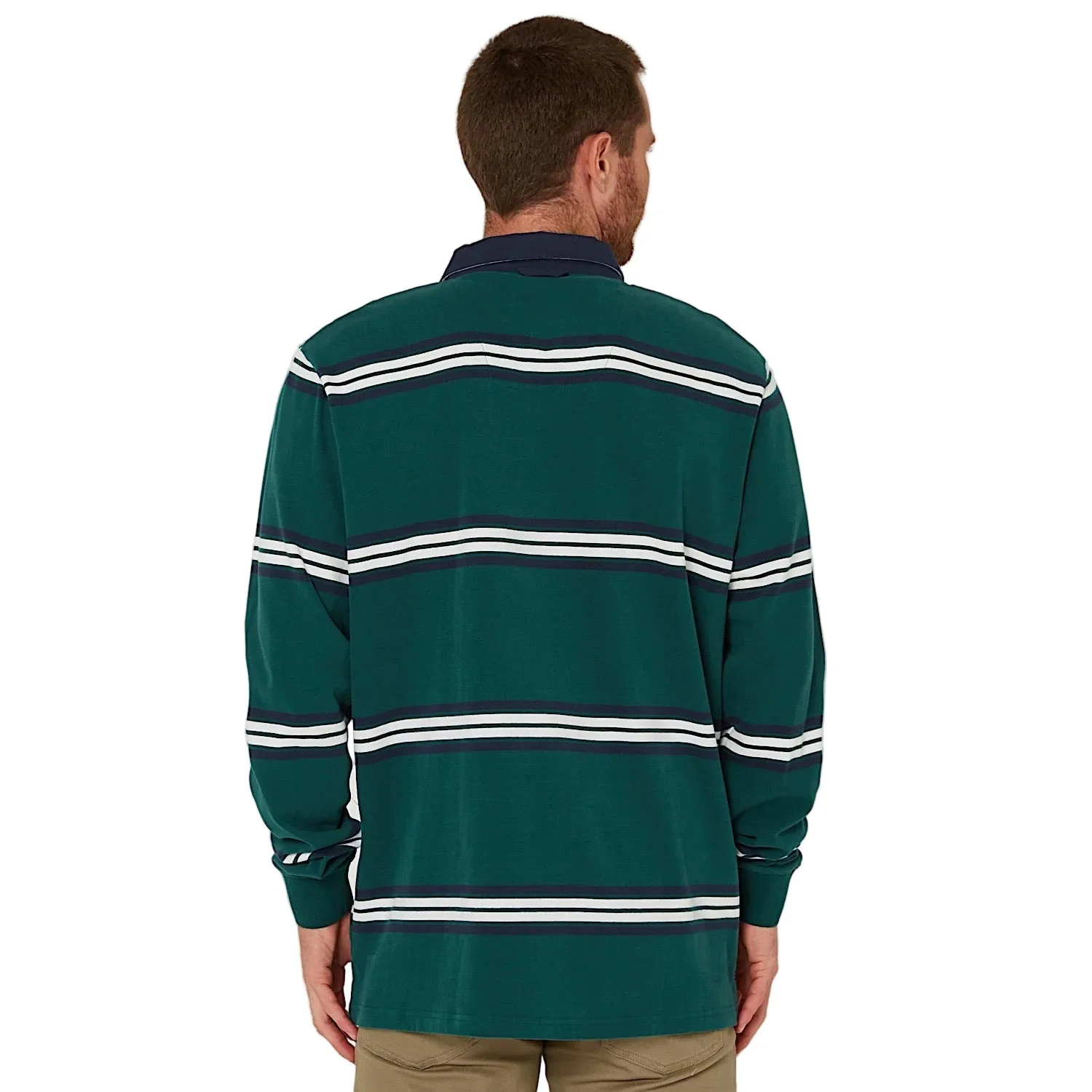 Pilbara Men's Classic Rugby Jersey - Forest/Navy/White - Image 3