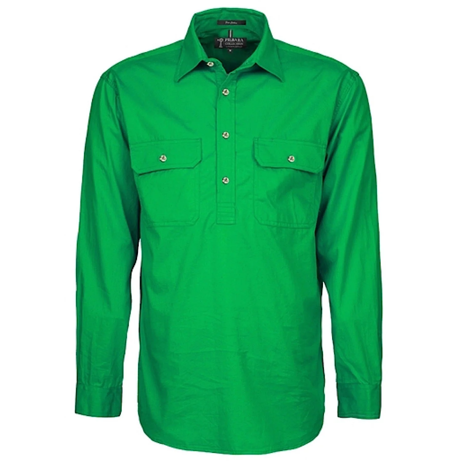 Pilbara Men's Closed Front Shirt - Emerald