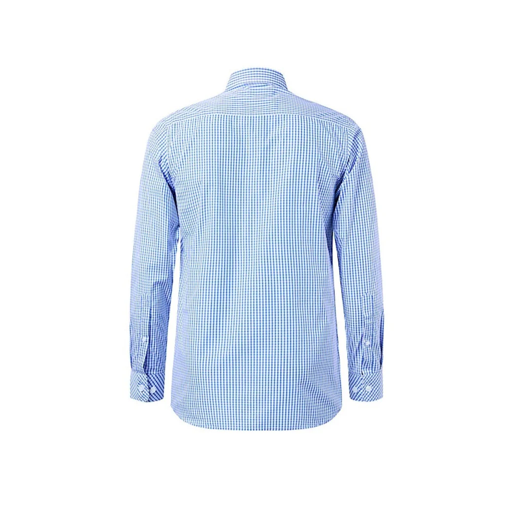 Pilbara Men's L/S Shirt - Blue/White Check - Image 2