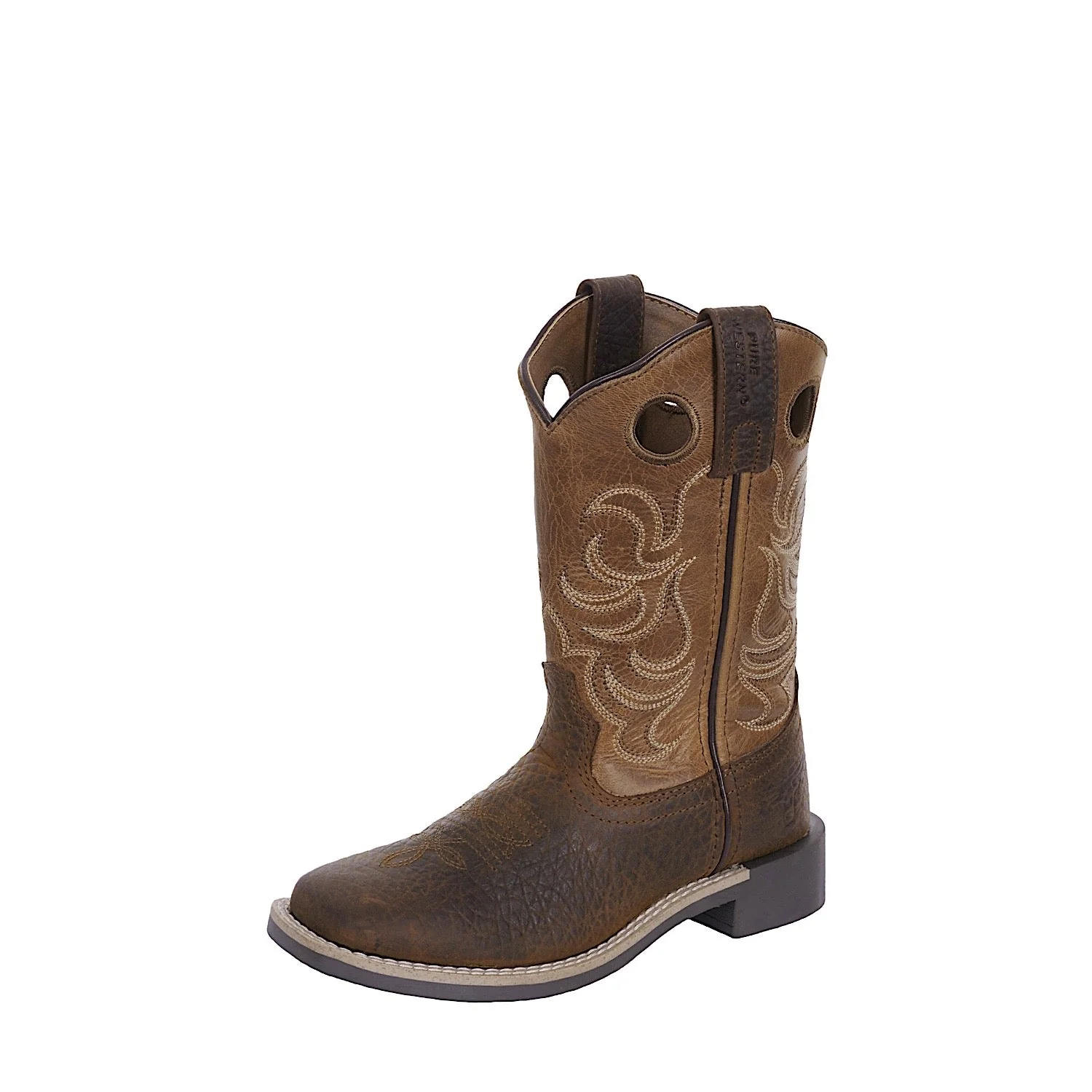 Pure Western Children's Lincoln Boot - Brown/Tan