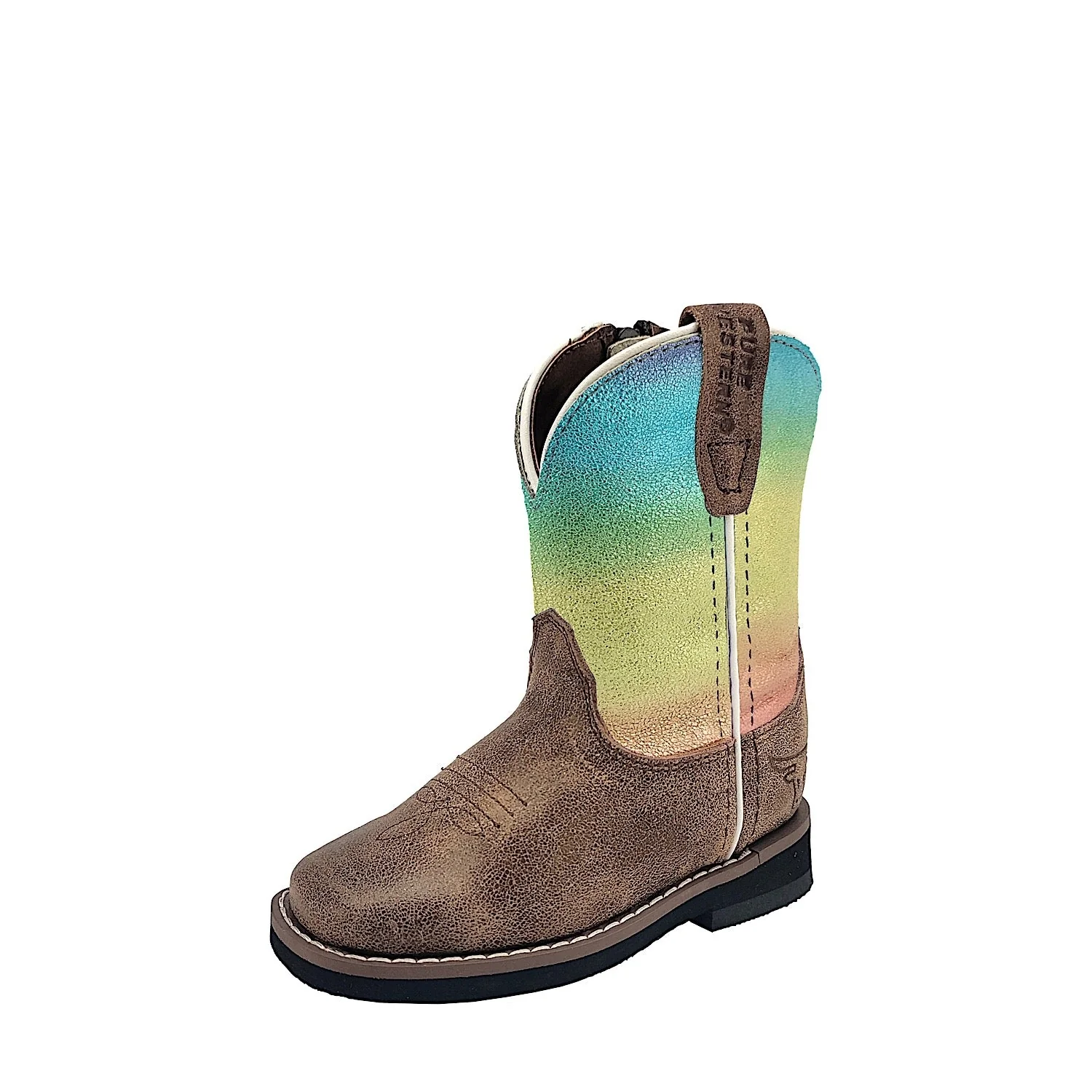 Pure Western Children's Maggie Boot - Bomber/Rainbow - Image 3