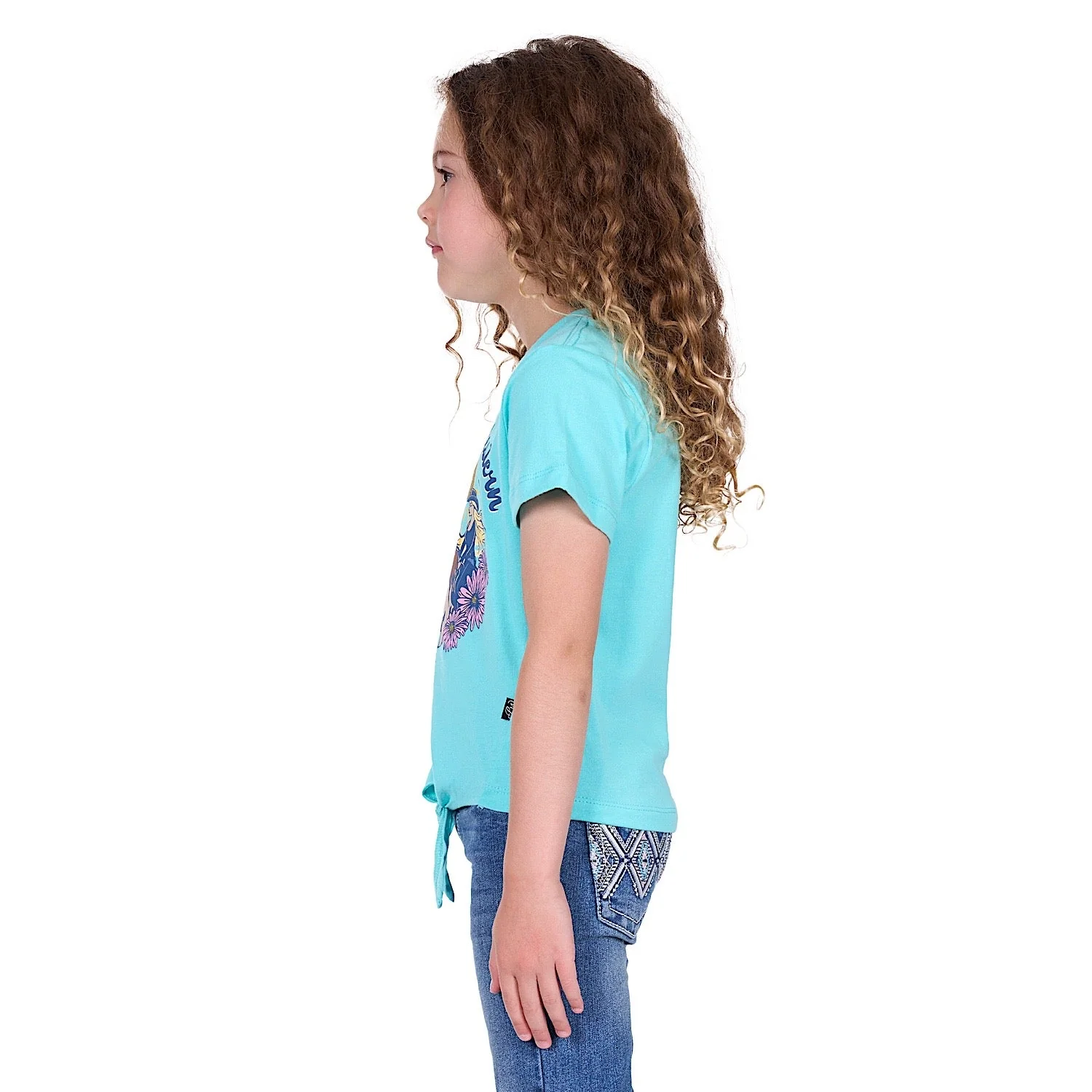 Pure Western Girl's Clover Tee - Turquoise - Image 3