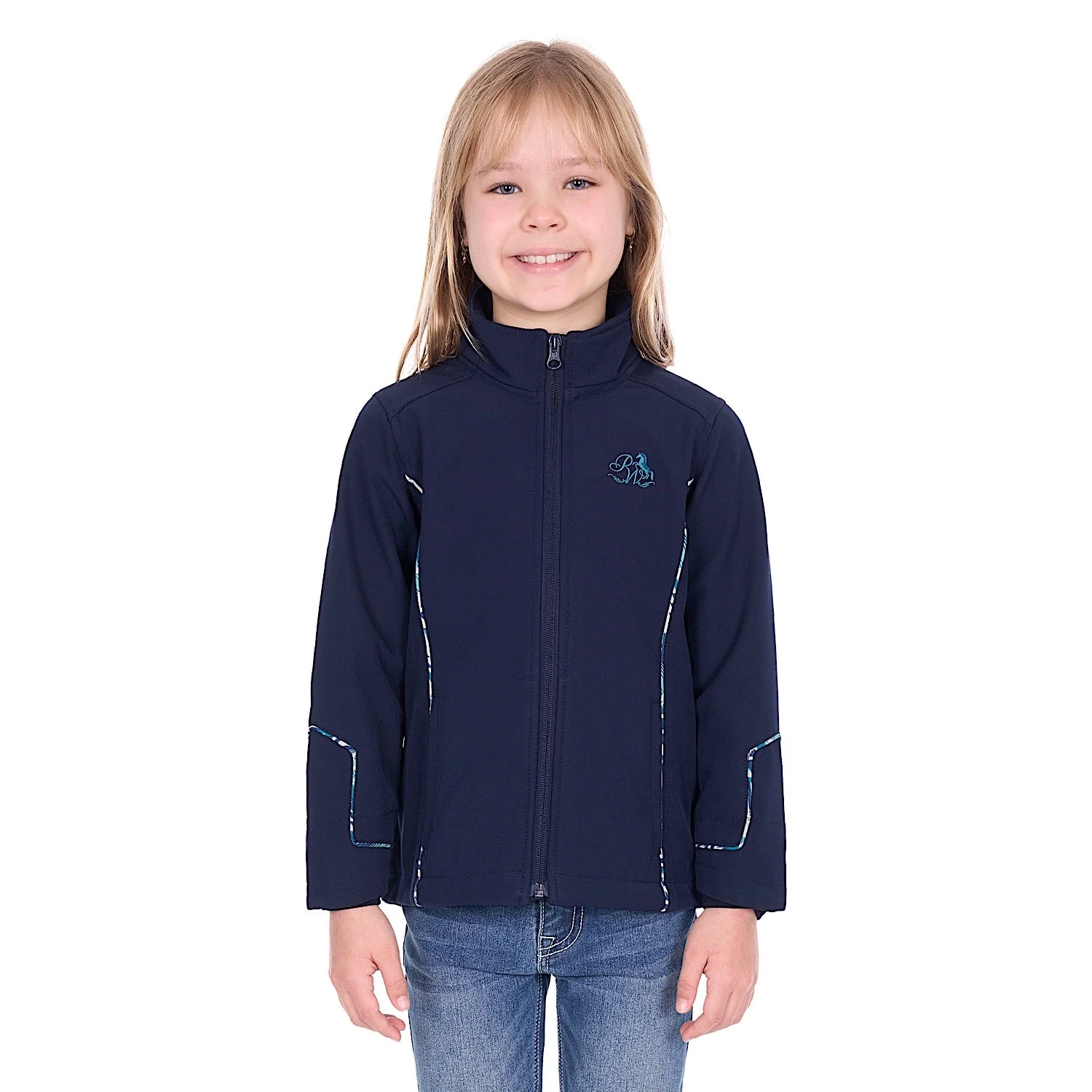 Pure Western Girl's Corine Softshell Jacket - Navy