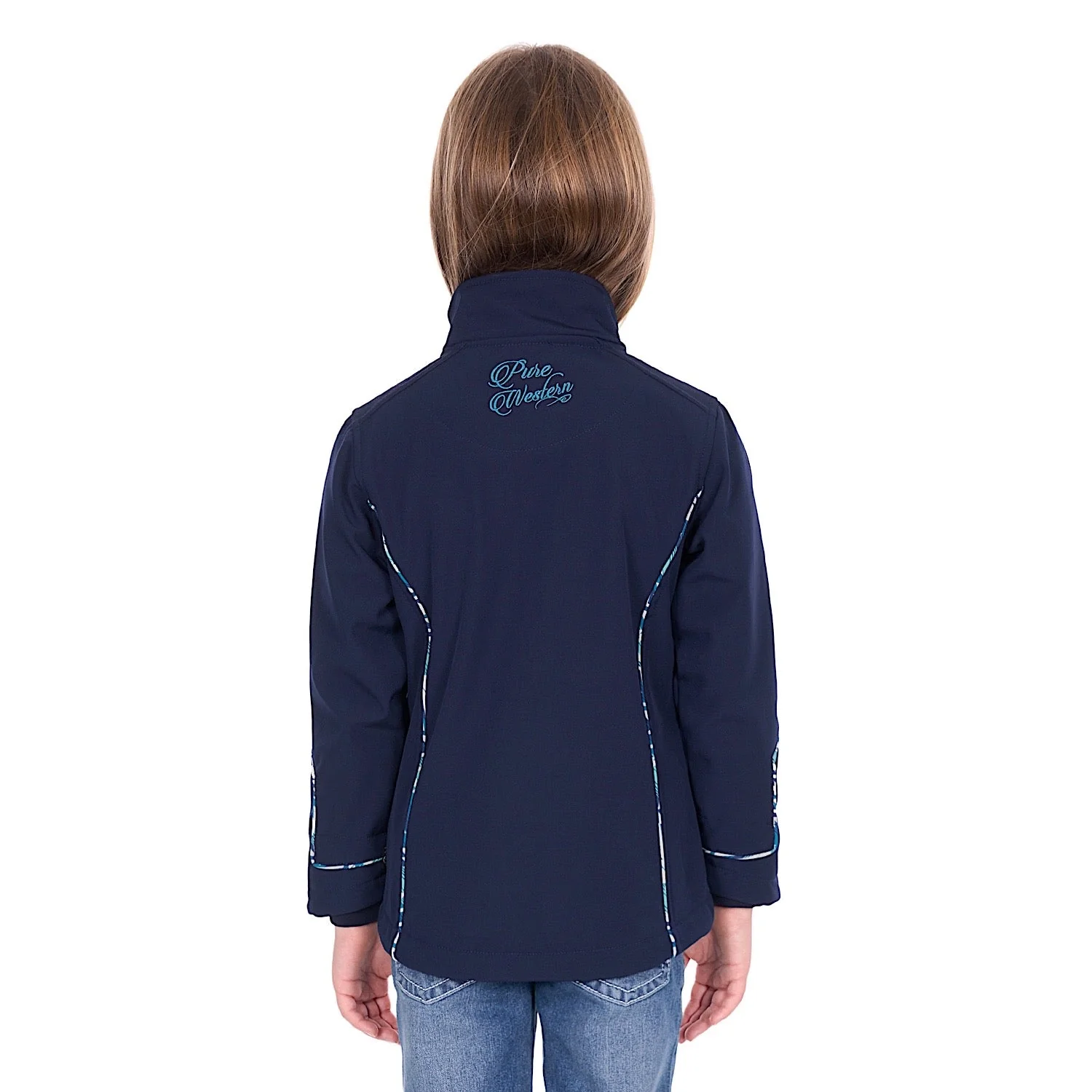 Pure Western Girl's Corine Softshell Jacket - Navy - Image 3