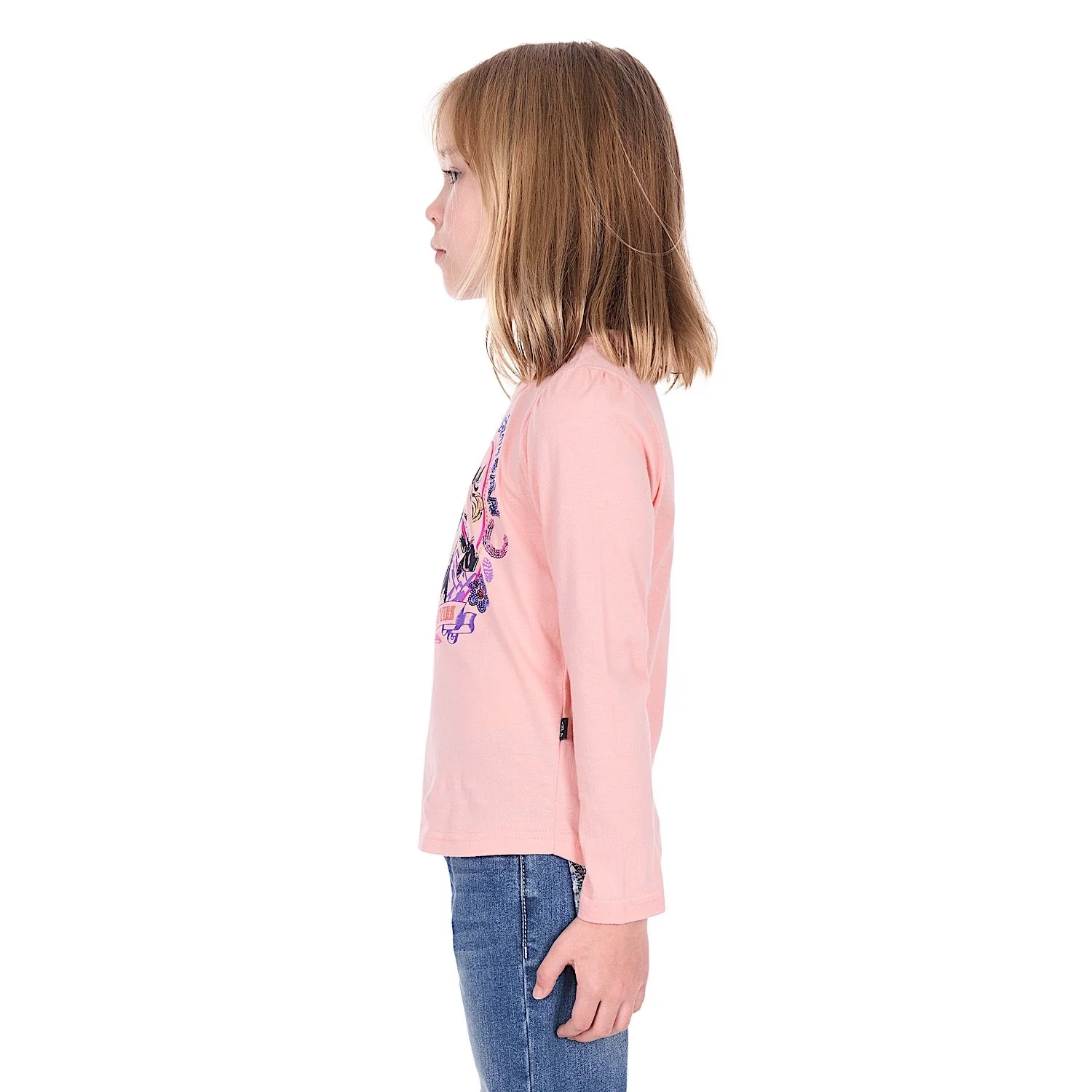 Pure Western Girl's Danica Long Sleeve T-Shirt - Peach - Image 4