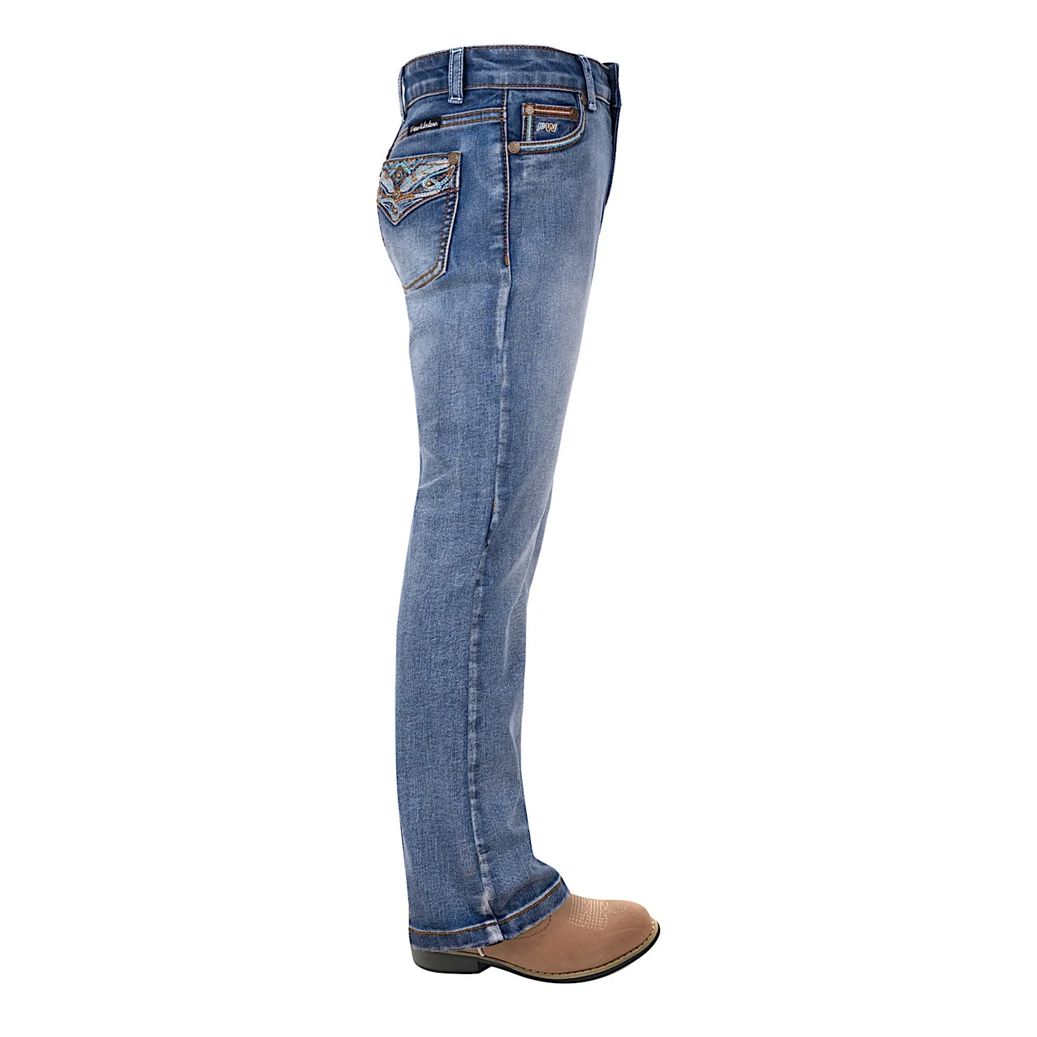 Pure Western Girl's Nina Boot Cut Jean-Moonshine - Image 2