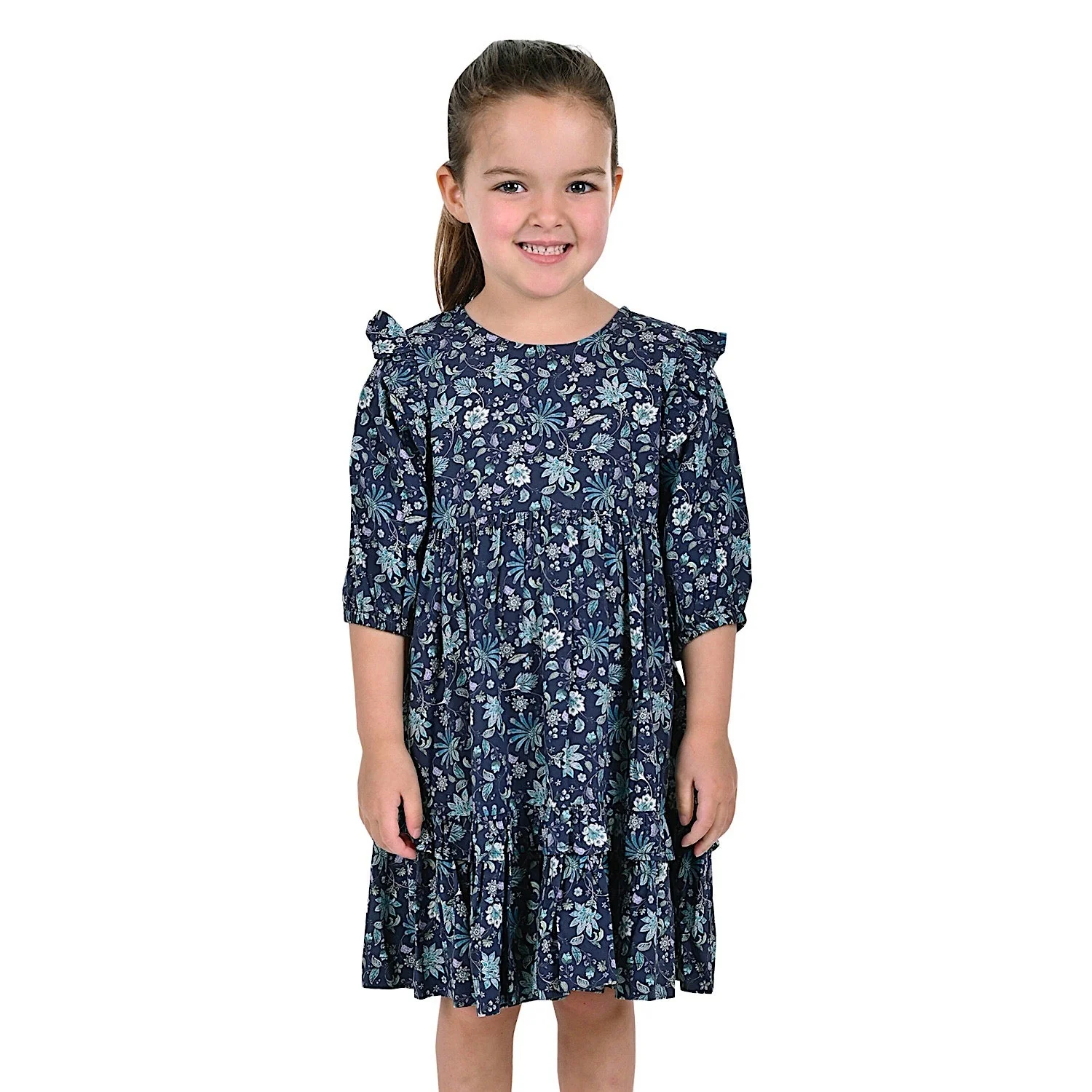 Pure Western Girls Rosie Dress-Navy/Multi