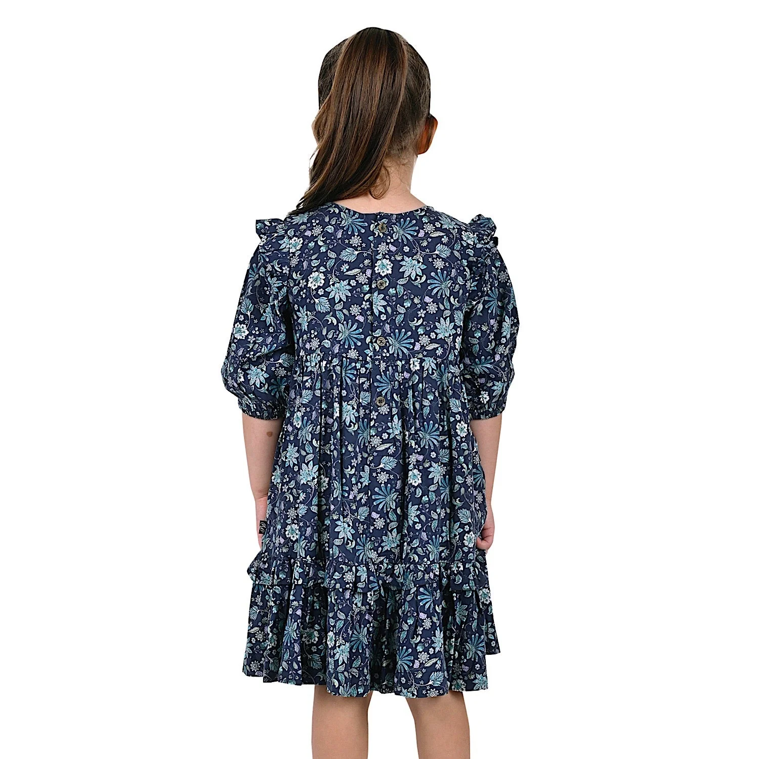 Pure Western Girls Rosie Dress-Navy/Multi - Image 3