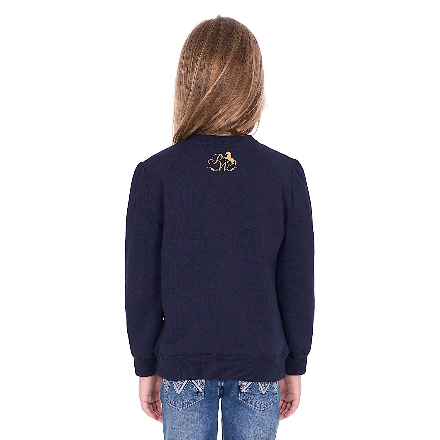 Pure Western Girl's Sandy Crew - Navy - Image 4