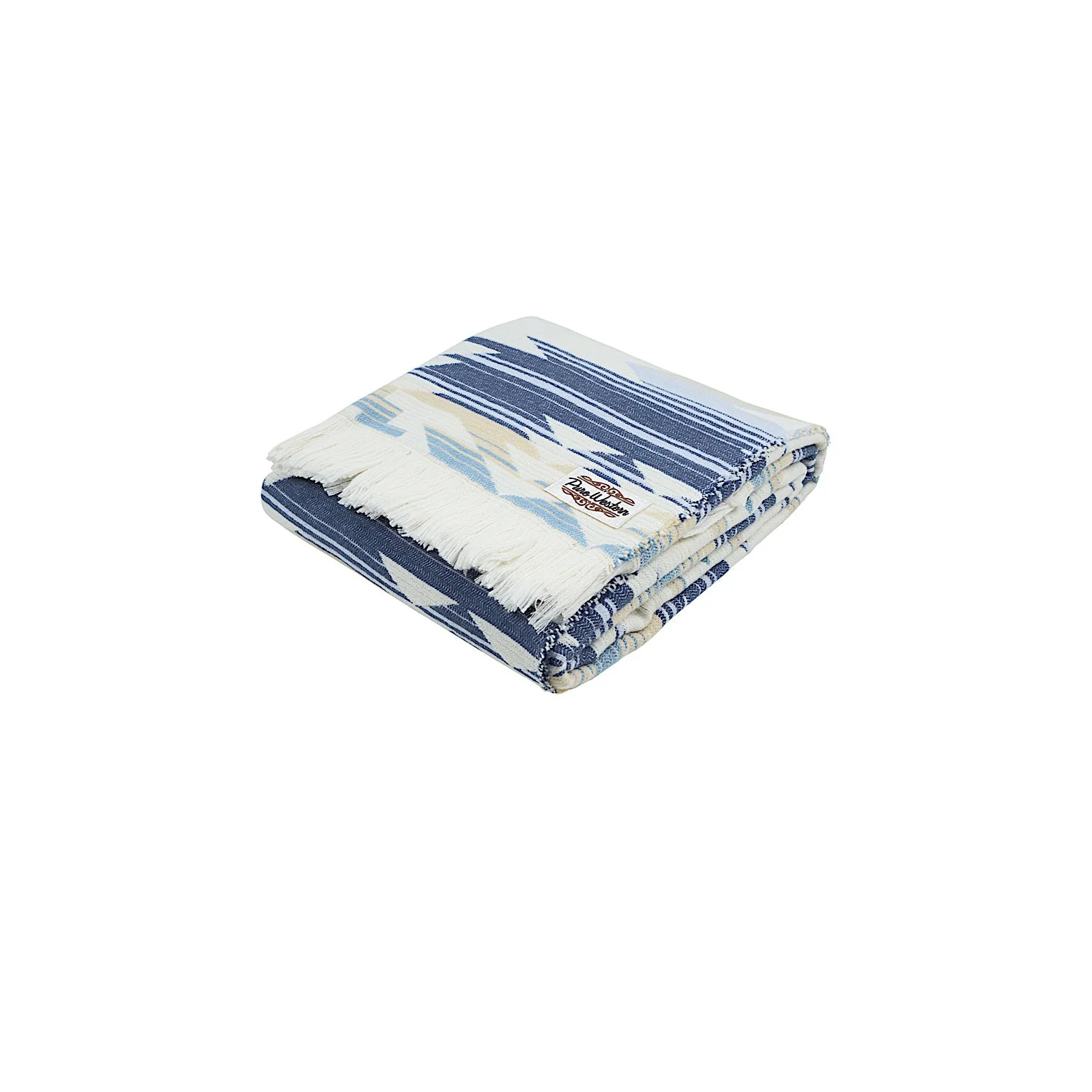 Pure Western Jessa Throw Rug - Natural/Blue - Image 2