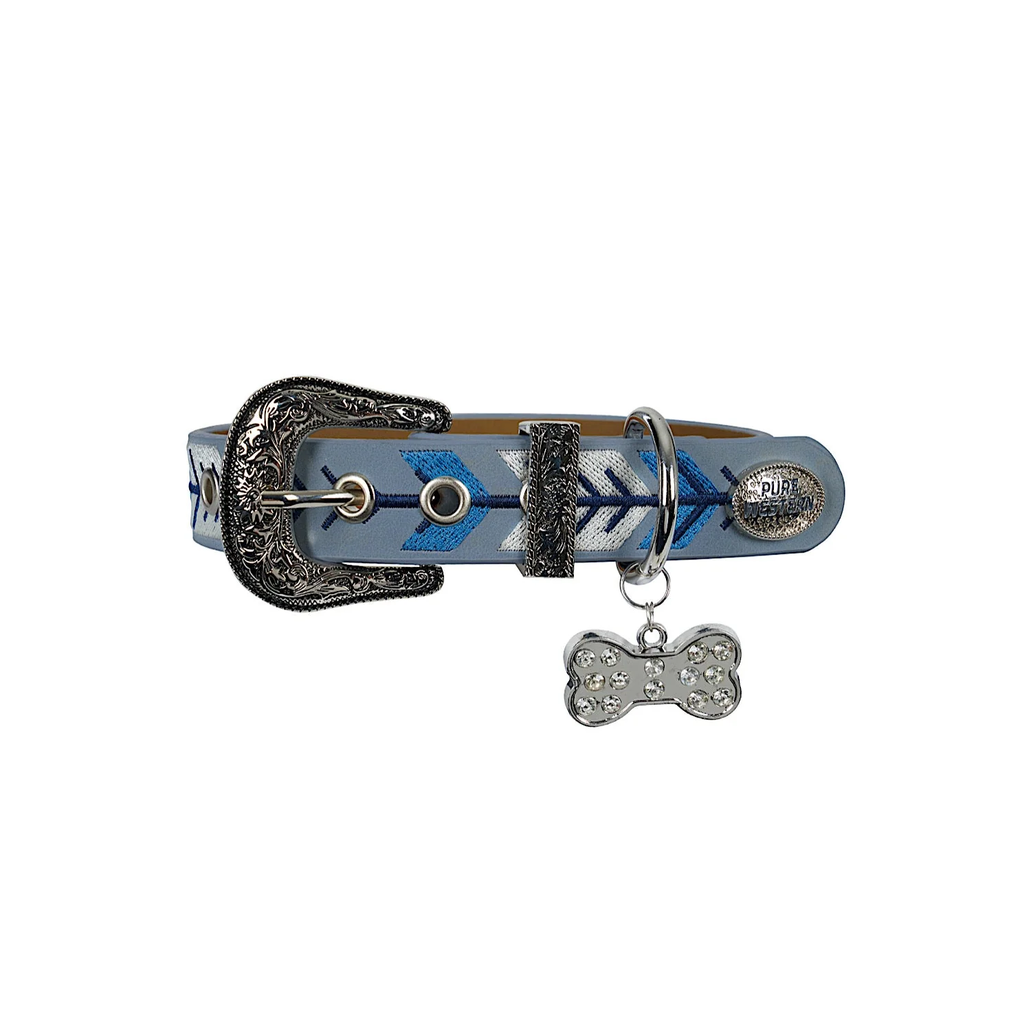 Pure Western Kaira Dog Collar - Blue